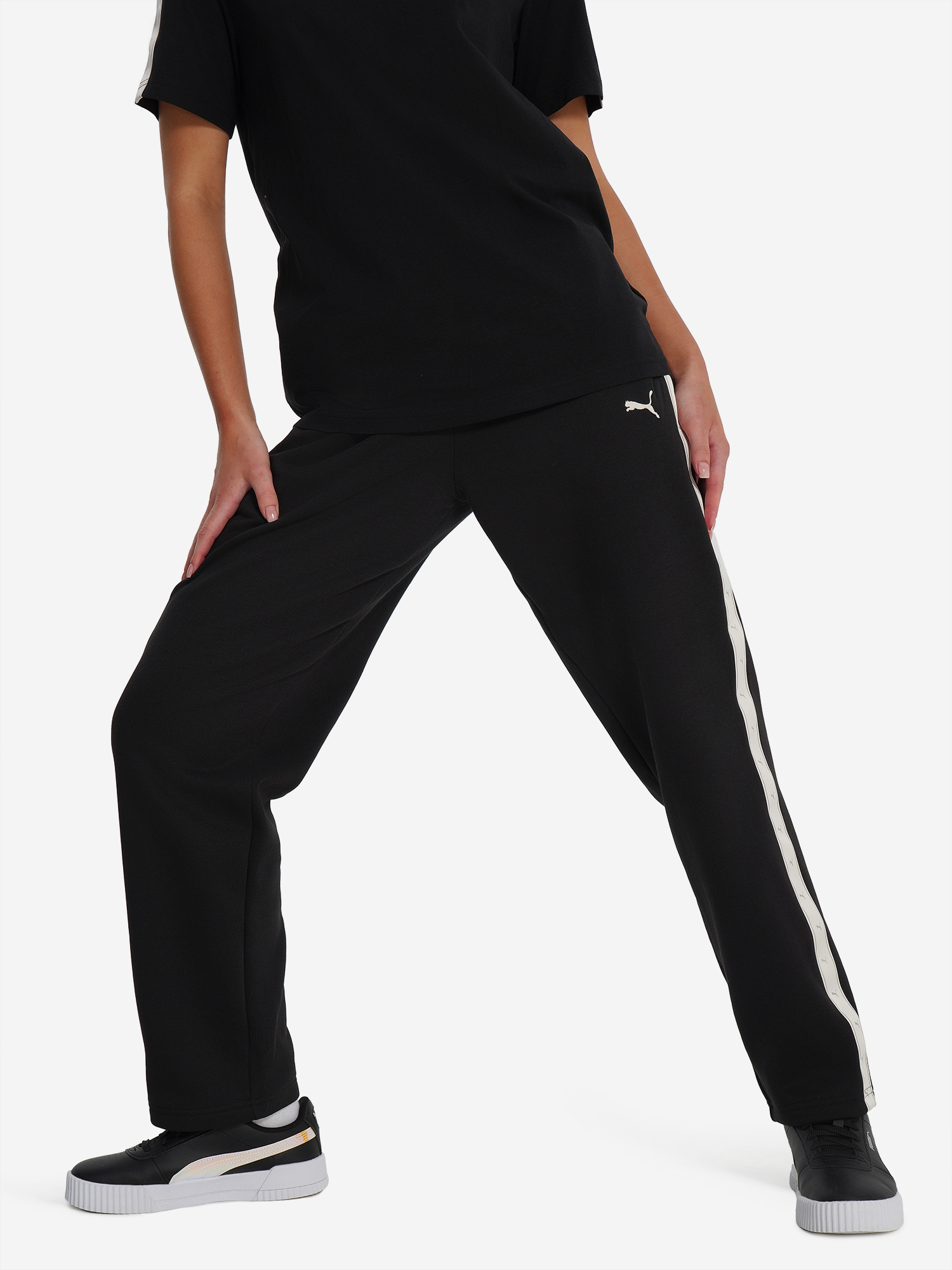 

Брюки для девочек PUMA Tape Relaxed, Черный