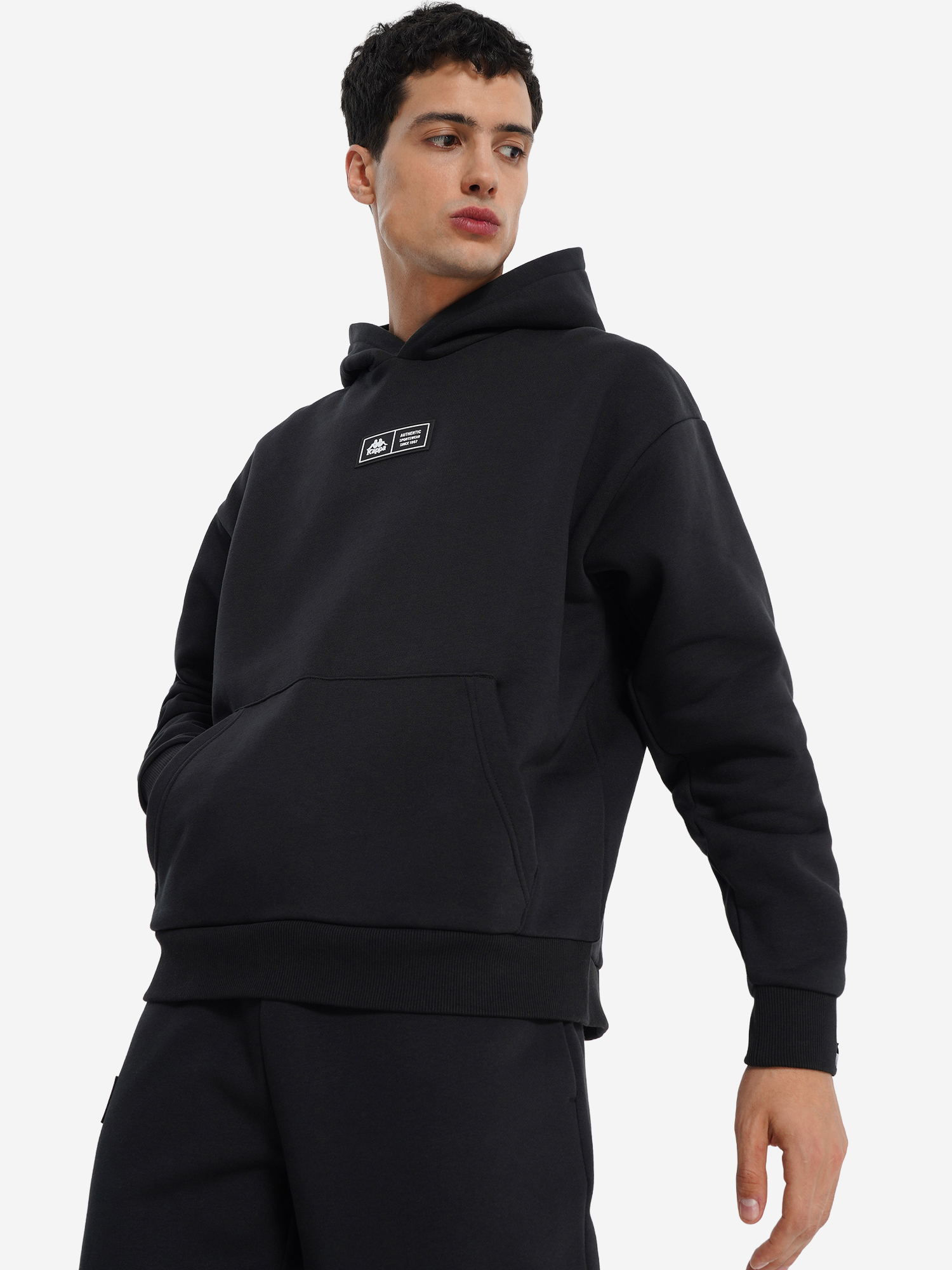 Худи мужское оверсайз Kappa, черный, арт. 136985kap-99