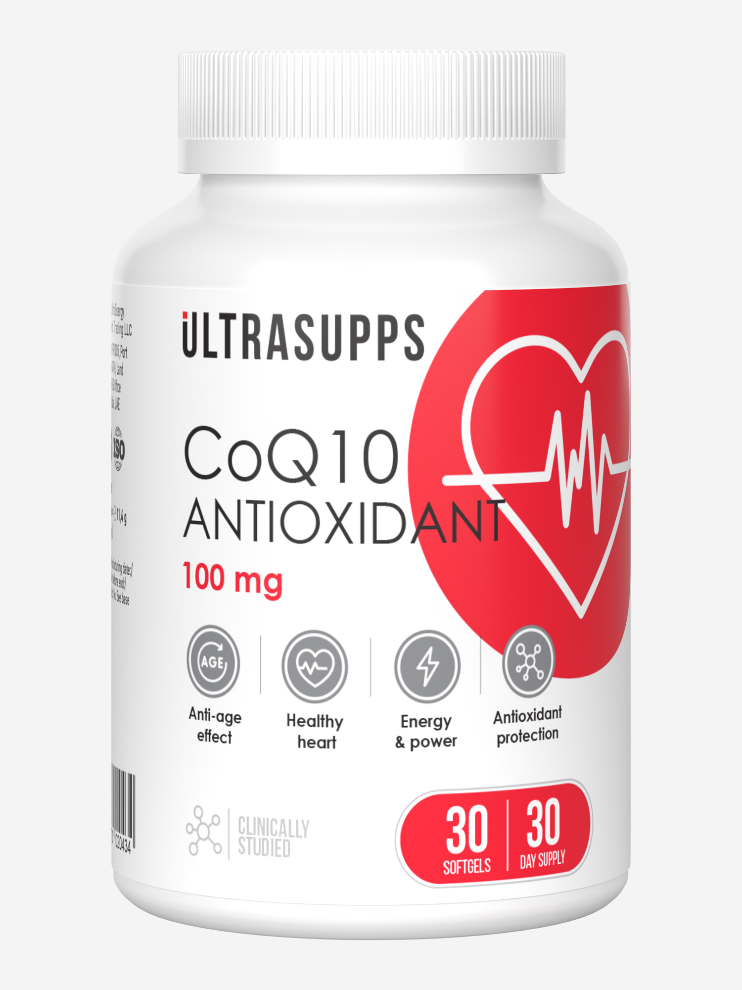 

Коэнзим Q10 Ultrasupps, 30 шт, Белый