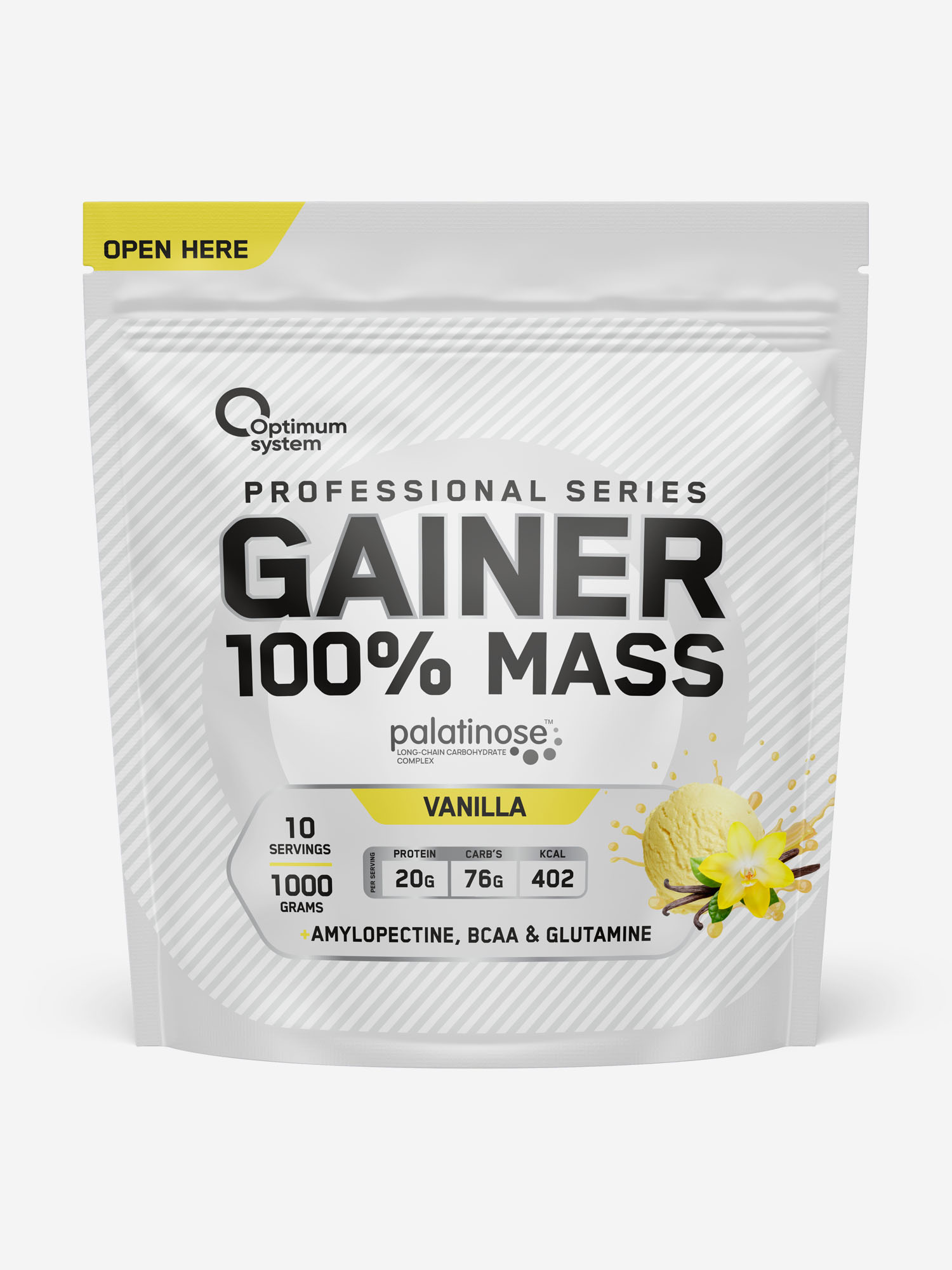 

Гейнер Optimum System "Ваниль", 1000 г, Белый