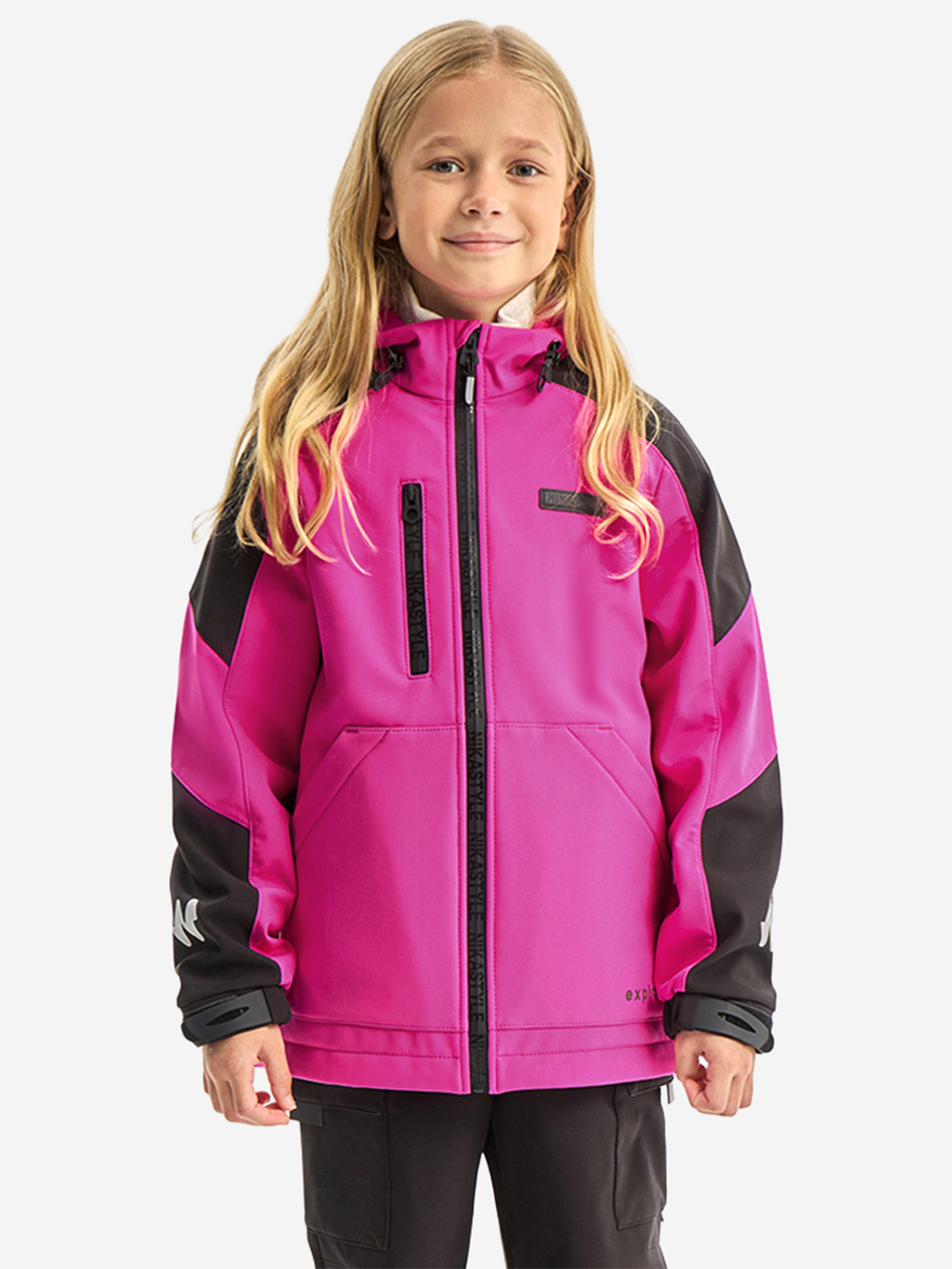 Изображение товара Ветровка NIKASTYLE женская с карманами для детей демисезонная летняя Фуксия/черный Изображение товара Ветровка NIKASTYLE женская с карманами для детей демисезонная летняя Фуксия/черный