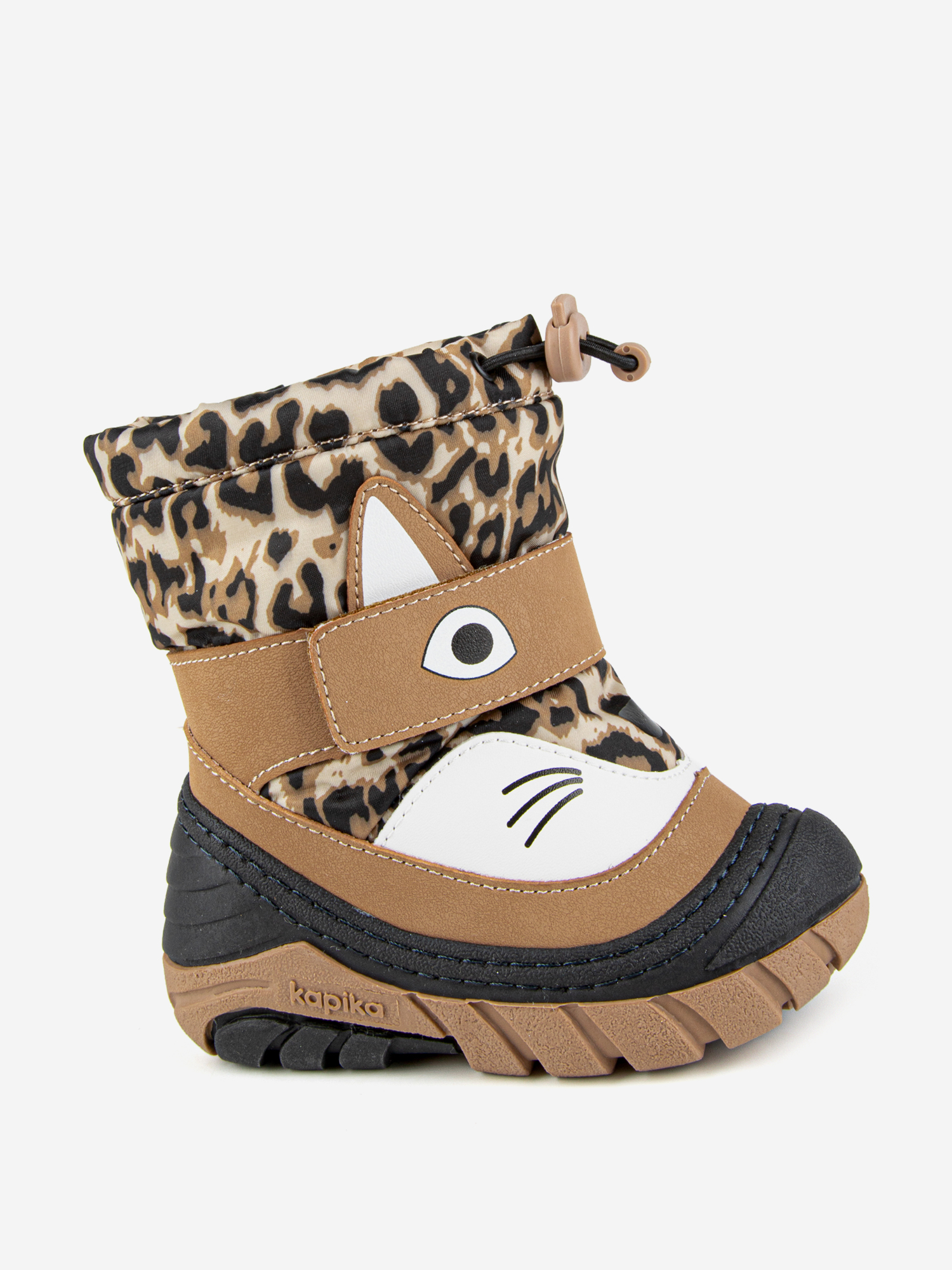 Изображение товара Детские зимние сапоги Kapika для девочки с натуральным мехом и липучками