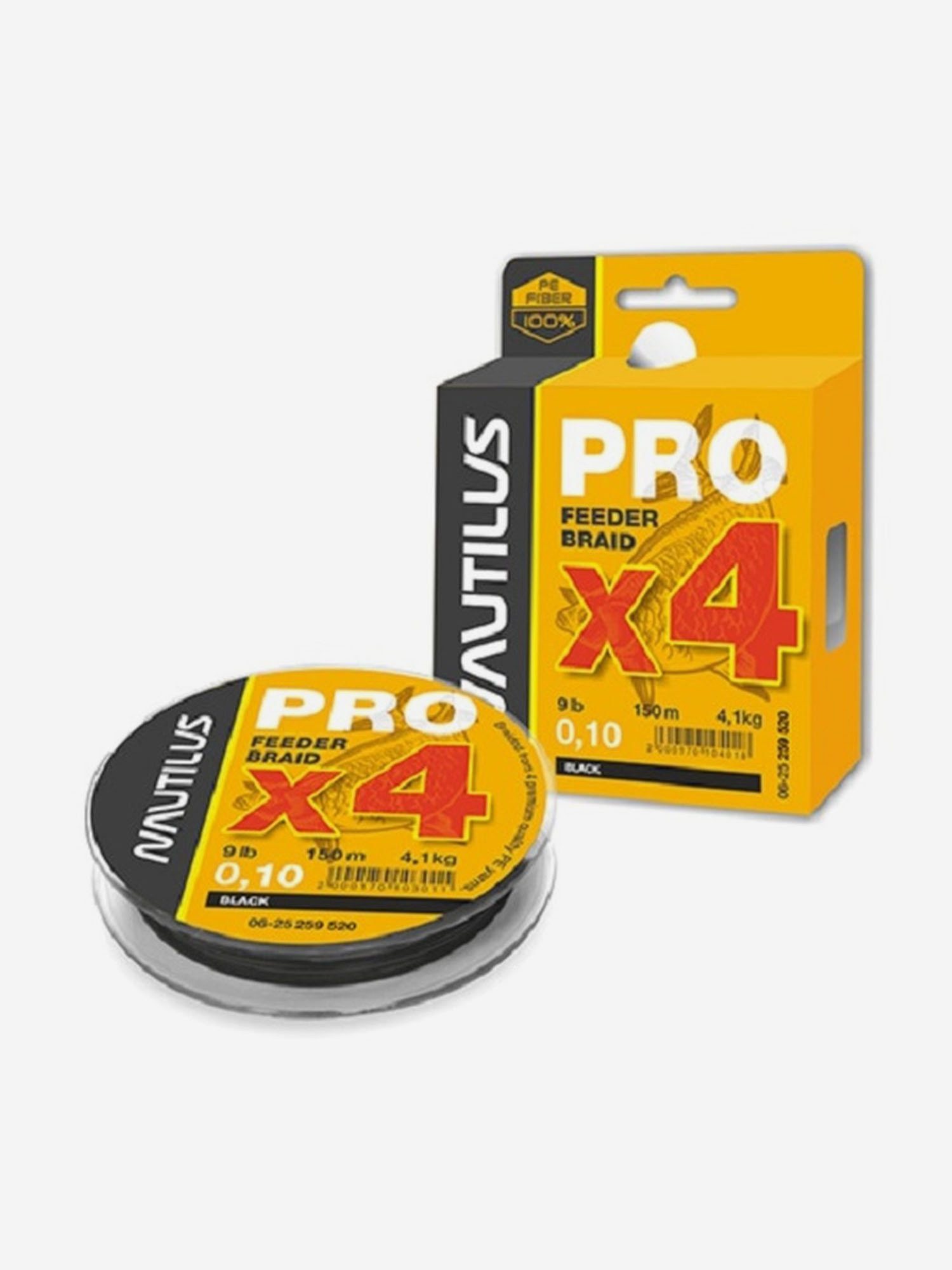 

Шнур Nautilus Pro Feeder Braid Black d-0.10 4.1кг 9lb 150м, Черный