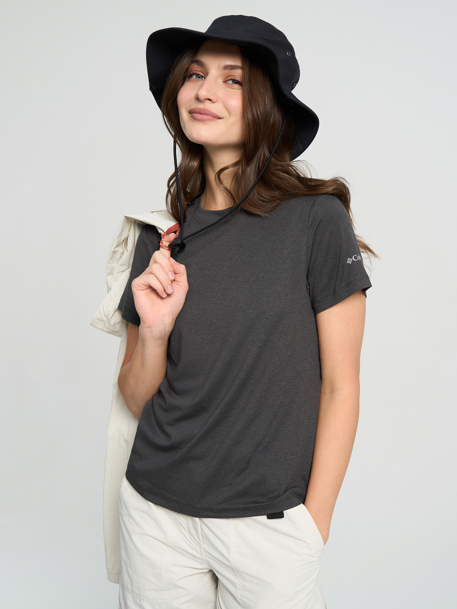 Футболка женская Columbia Parsons Point SS Logo Tee, Черный