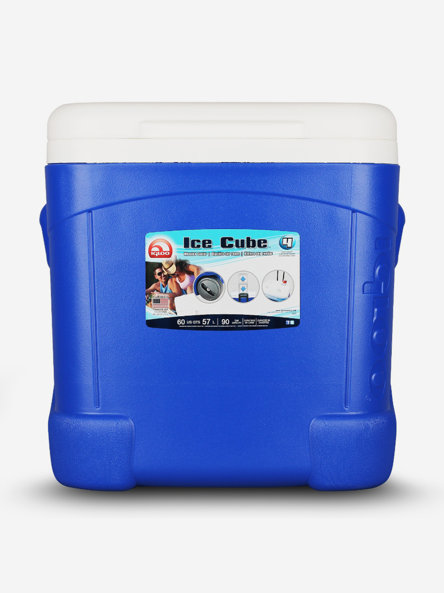 

Термоконтейнер IGLOO Ice Cube 60 roller, 56 л, Голубой