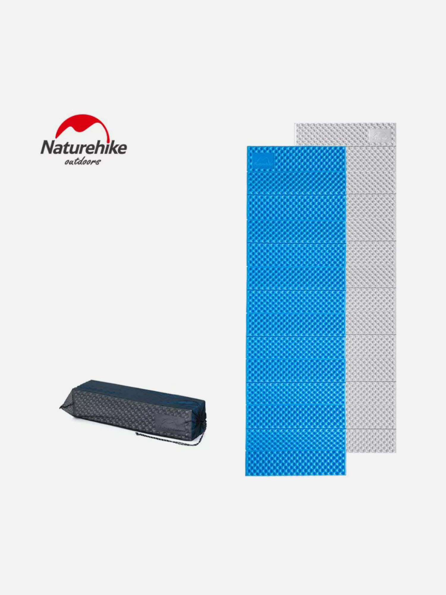 

Коврик туристический Naturehike 185х58х1.8 см. IXPE,голубой, Голубой