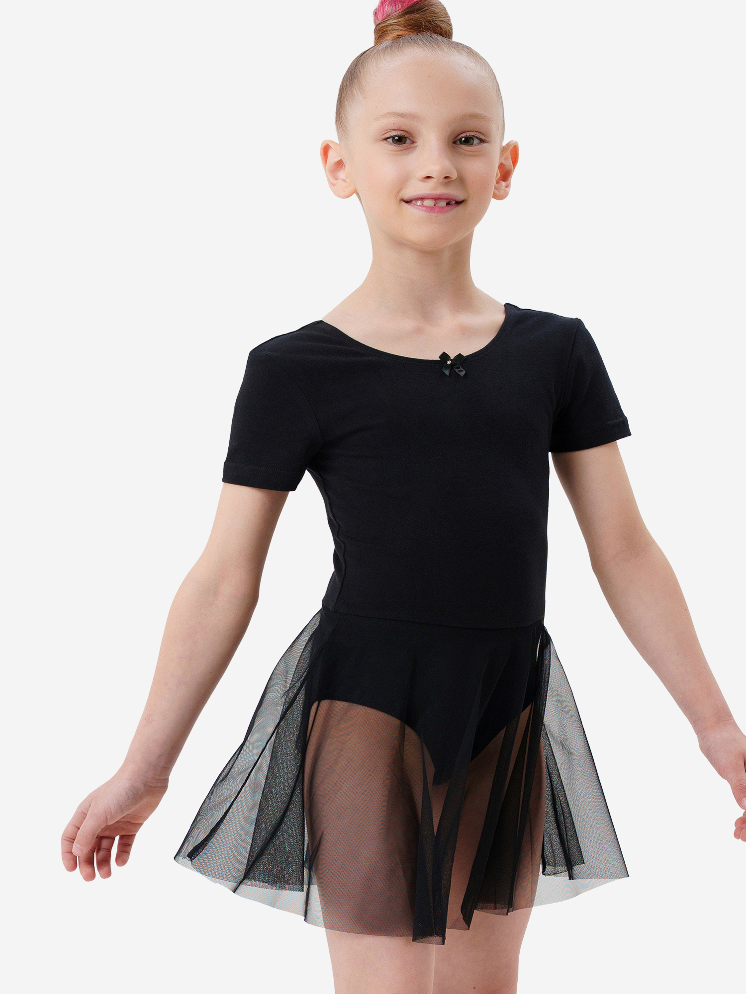 Изображение товара Гимнастический боди для девочек PlayToday всесезонный из хлопка с эластаном