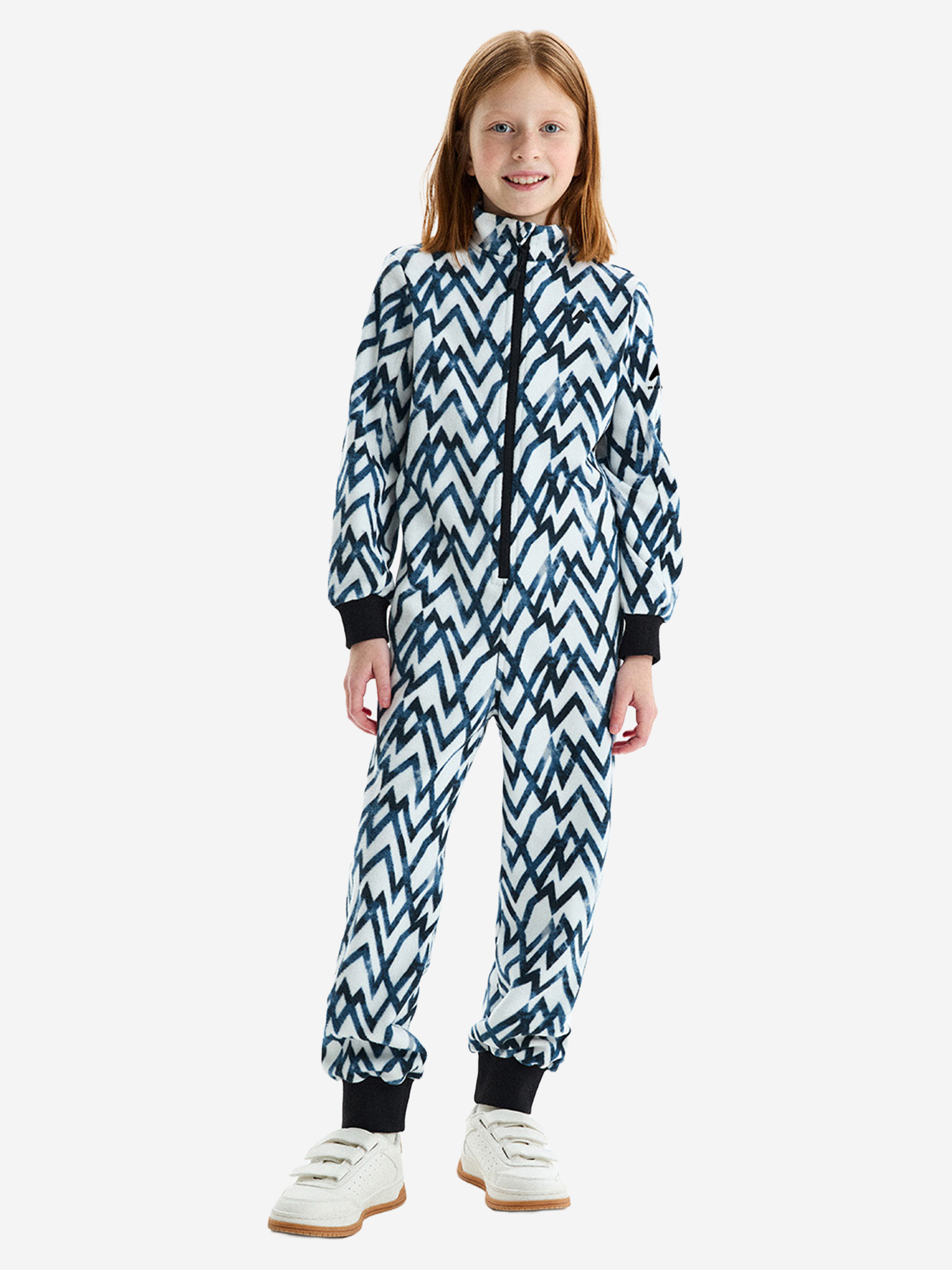 Изображение товара Комбинезон флисовый для девочки PULKA, Синий/ белый