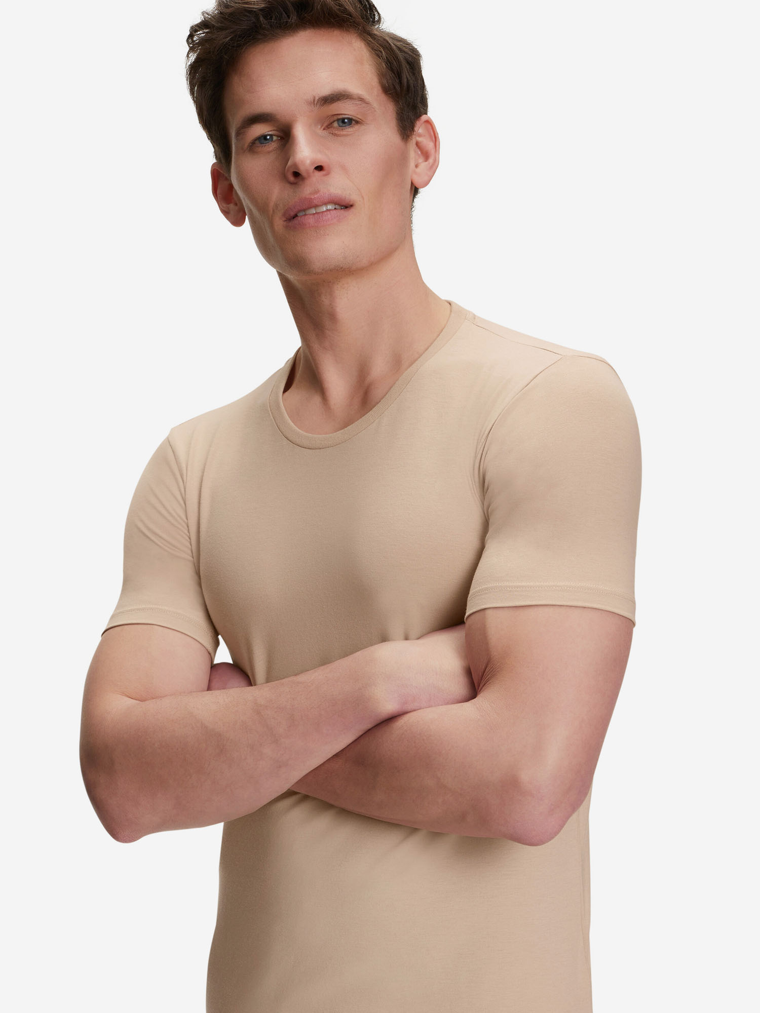 Изображение товара Мужская футболка FALKE из хлопка с коротким рукавом бежевый