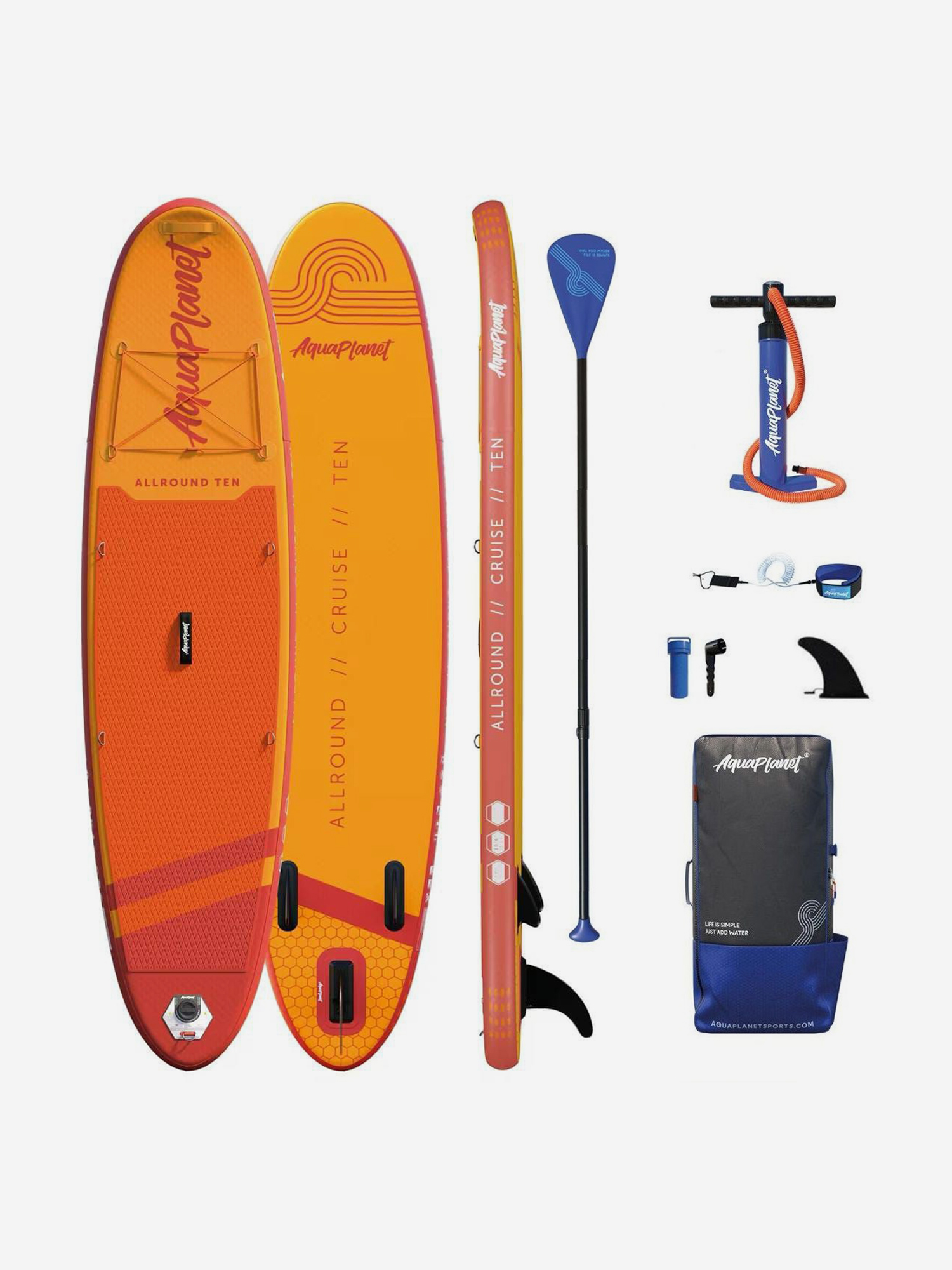 

SUP-доска Aquaplanet ALLROUND TEN Orange, Оранжевый