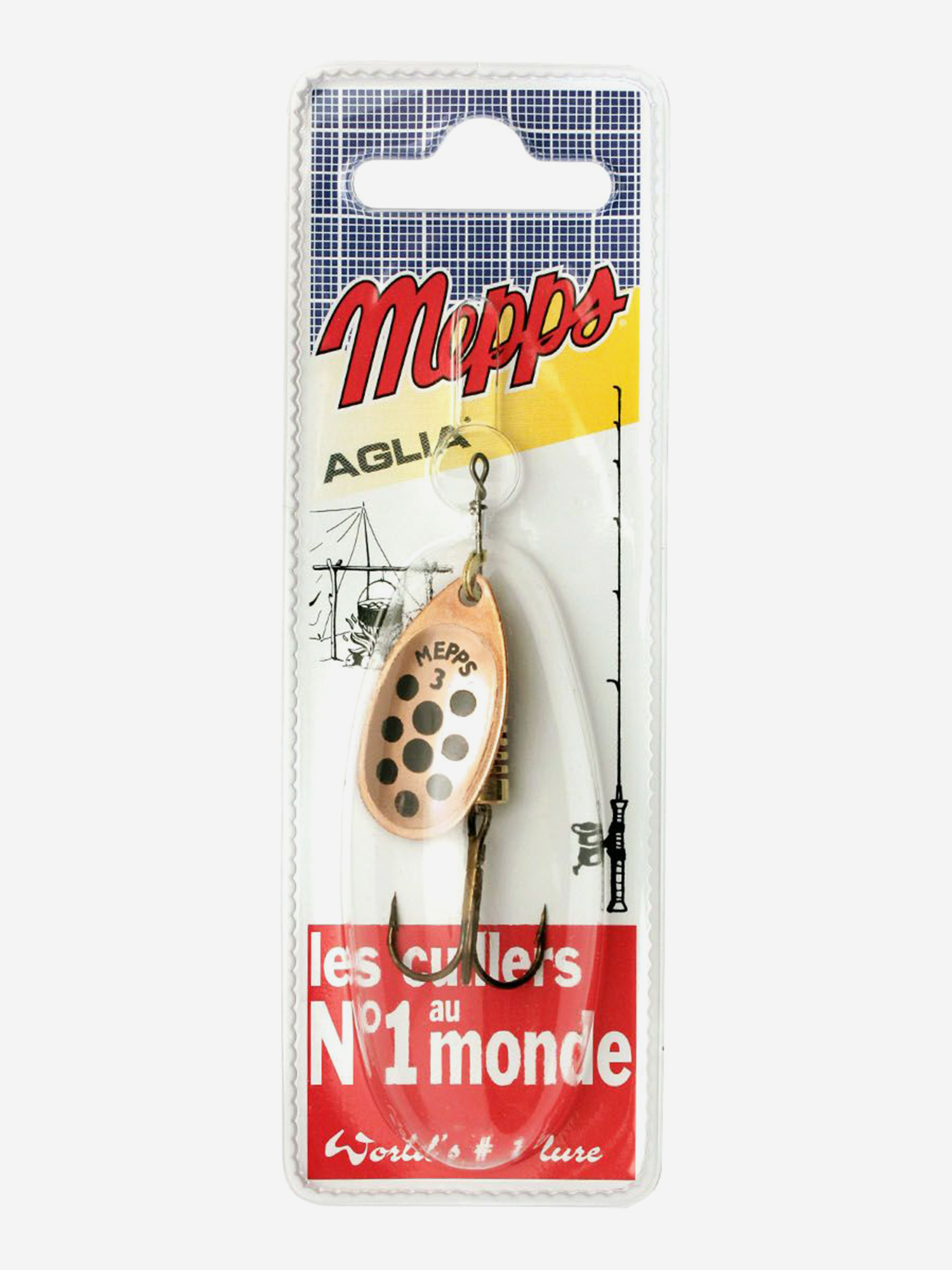 

Блесна вращающаяся MEPPS "Aglia PTS Noirs CU" №3 (6,5г) блистер, Красный