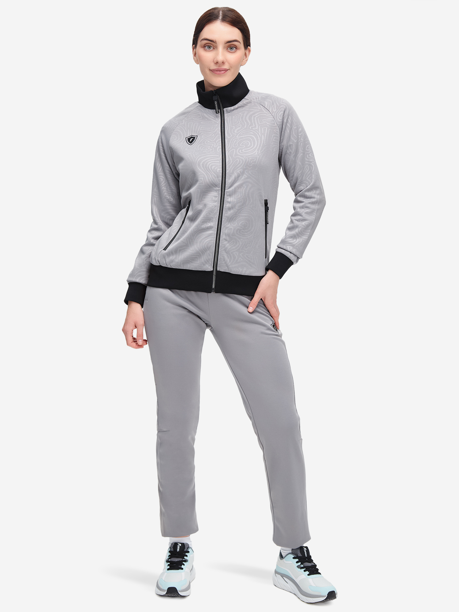 Изображение товара Костюм спортивный женский (серый/черный), Forward, Серый/черный