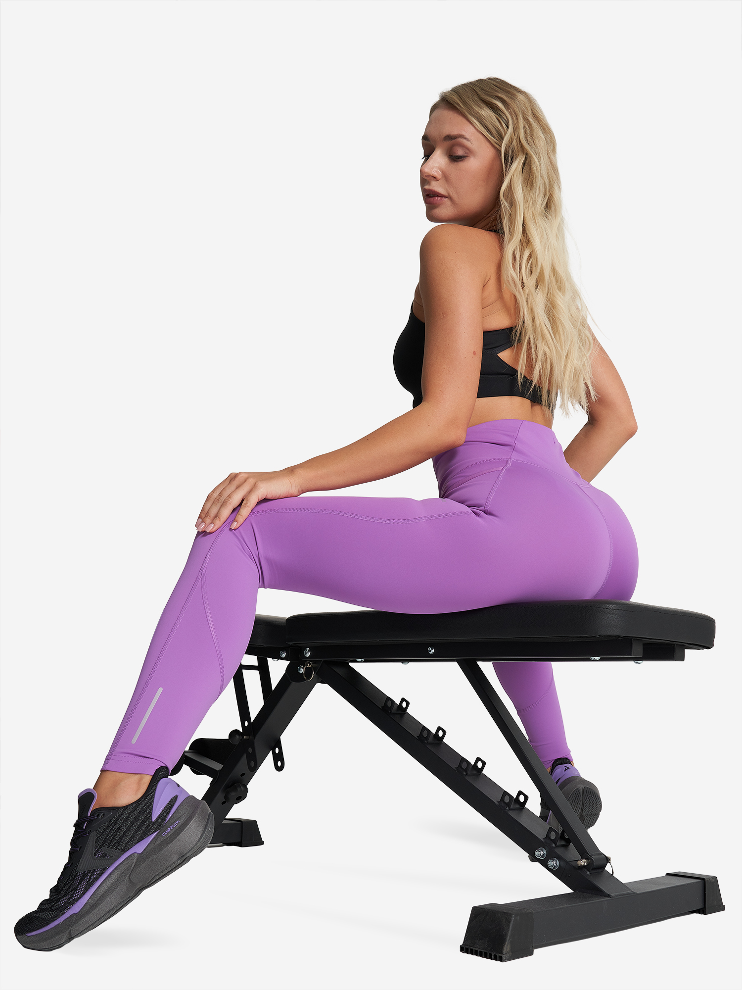 Изображение товара Легинсы женские Demix AeroMove Urban для бега, фиалковые