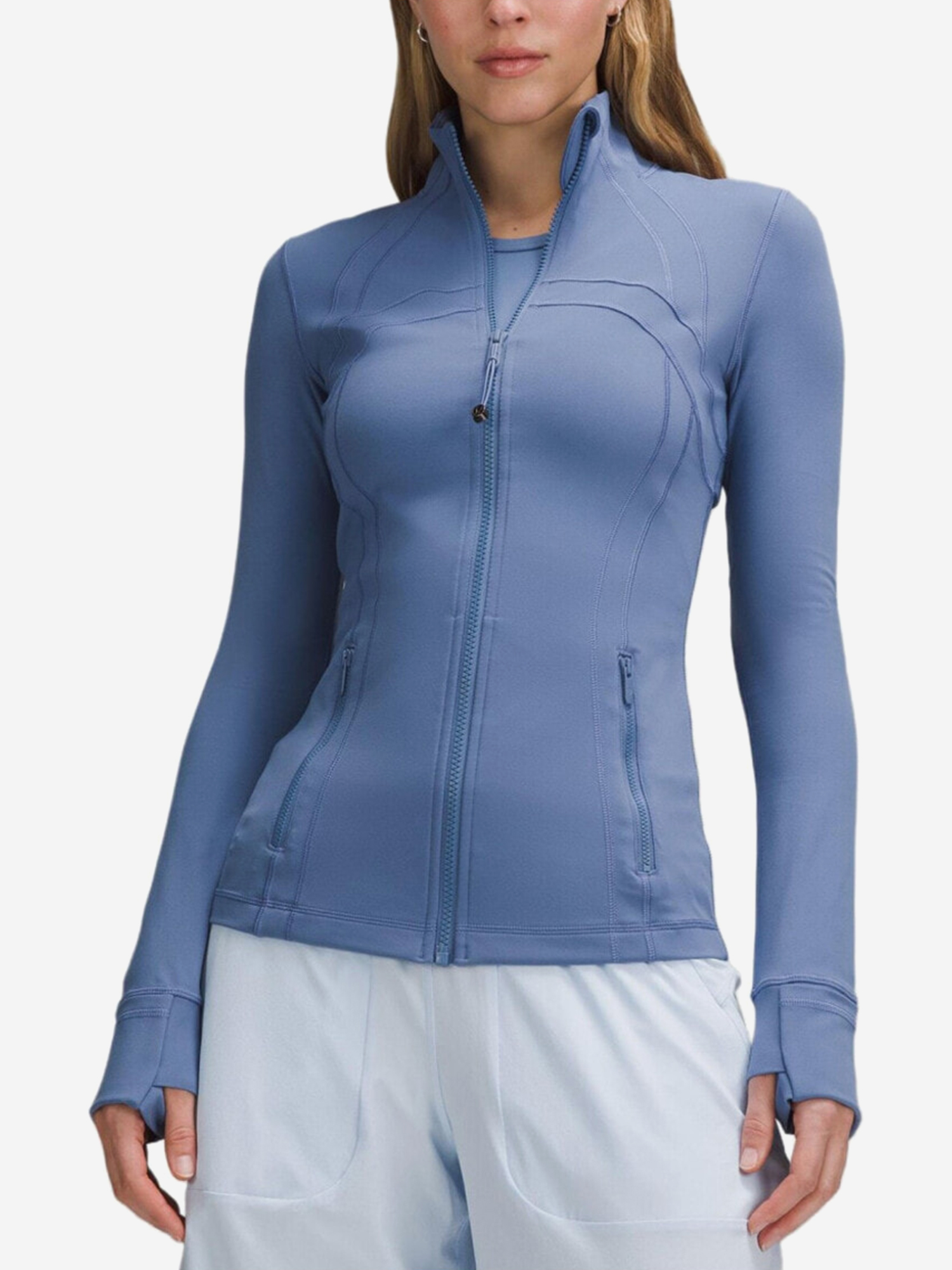 Изображение товара Женская спортивная куртка Lululemon Define Jacket, демисезон, голубая Изображение товара Женская спортивная куртка Lululemon Define Jacket, демисезон, голубая