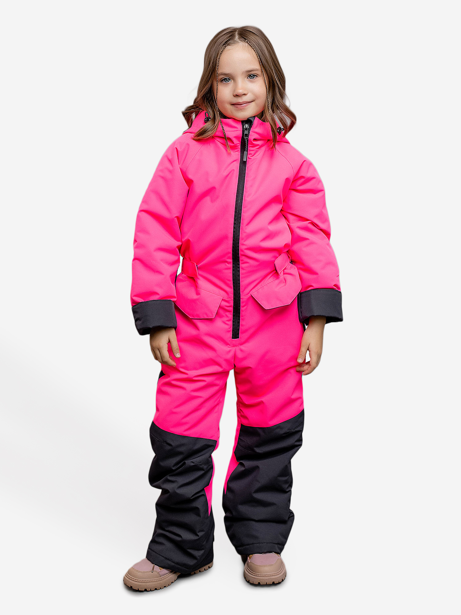 Изображение товара Комбинезон для девочки batik Бэрри ярко-розовый, Ярко-розовый/чугунный