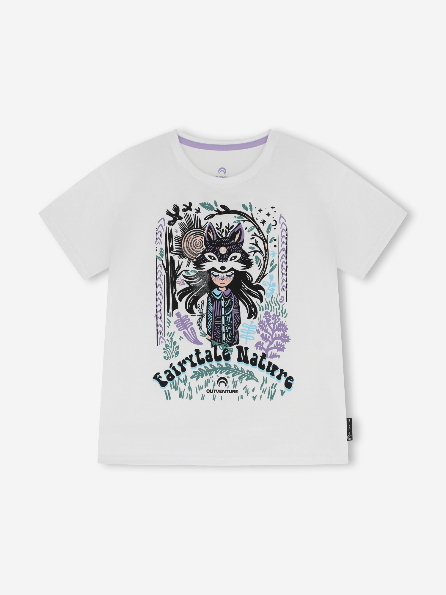 Футболка Outventure для девочек, белый, арт. 142460OUT-00