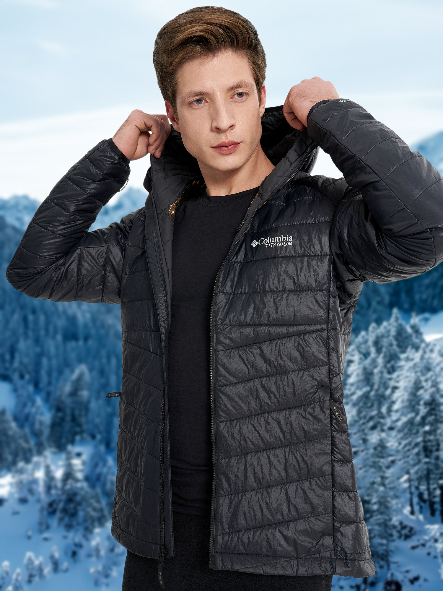

Куртка утепленная мужская Columbia Platinum Peak II Hooded Jacket, Черный