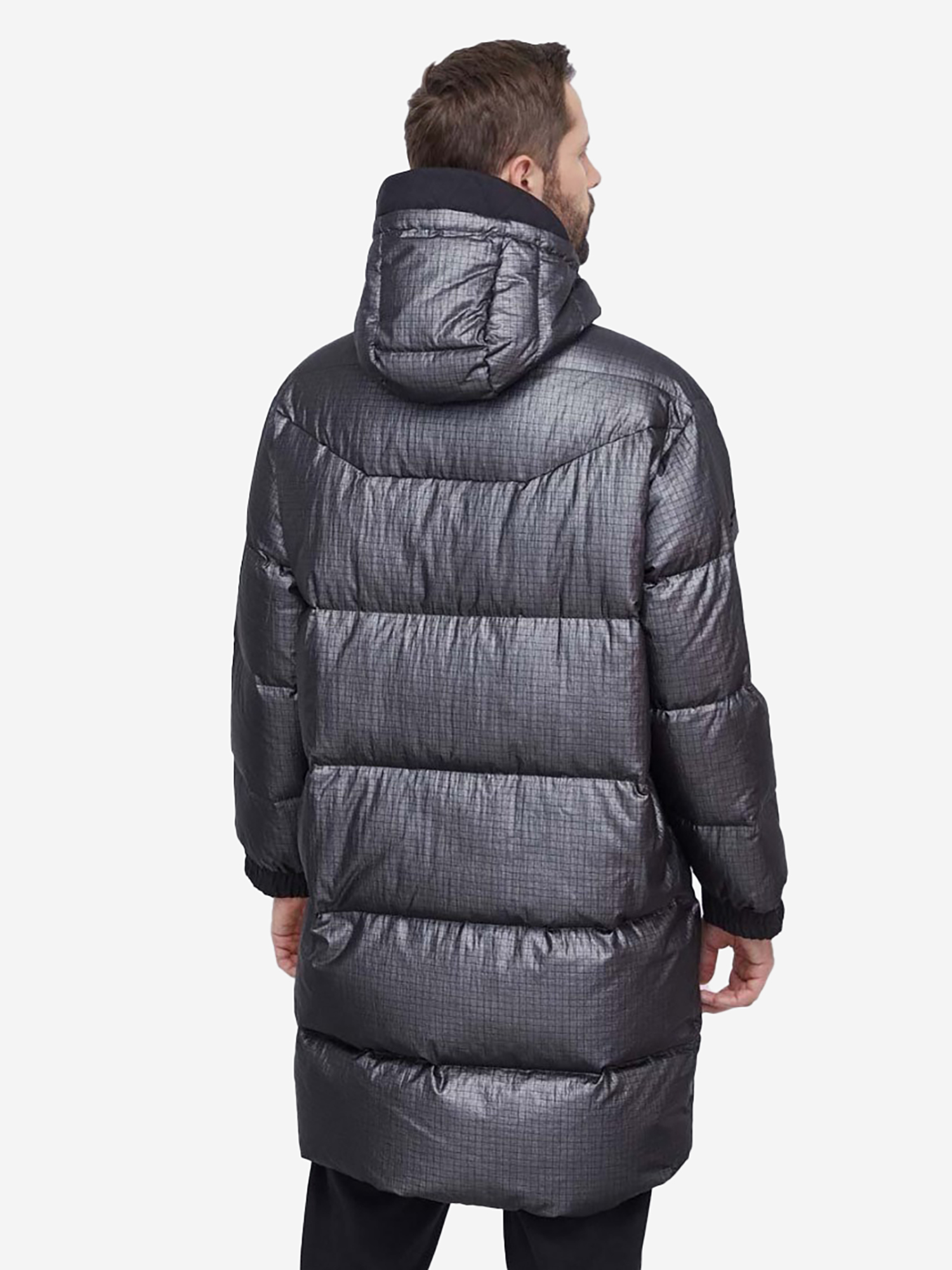 Глянцевый пуховик мужской EA7 DOWN JACKET, Черный 6RPK05PNEHZLBHFE26-16919, размер 48 - фото 3