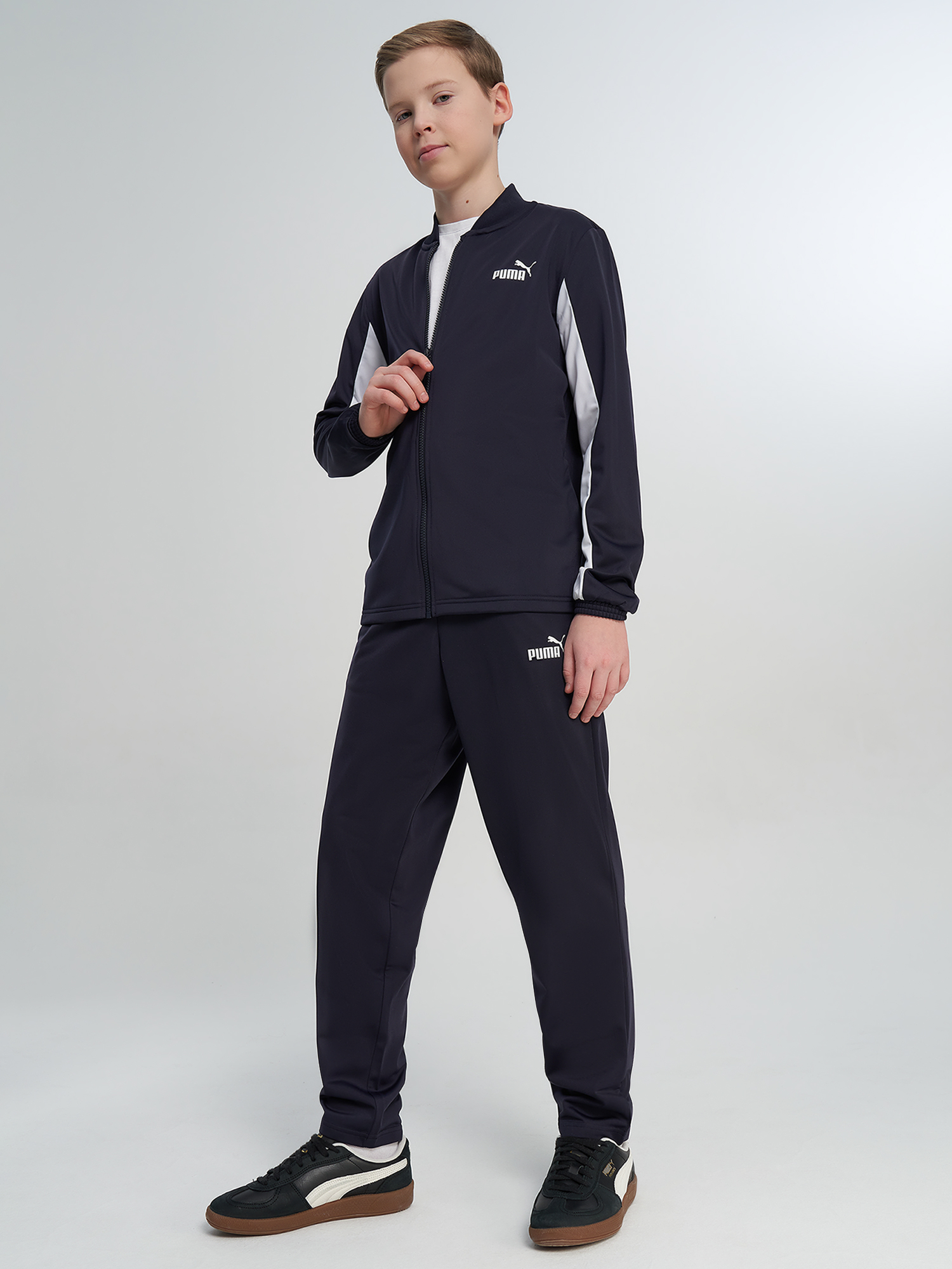 Изображение товара Костюм для мальчиков PUMA Poly B темно-синий спортивный летний легкий