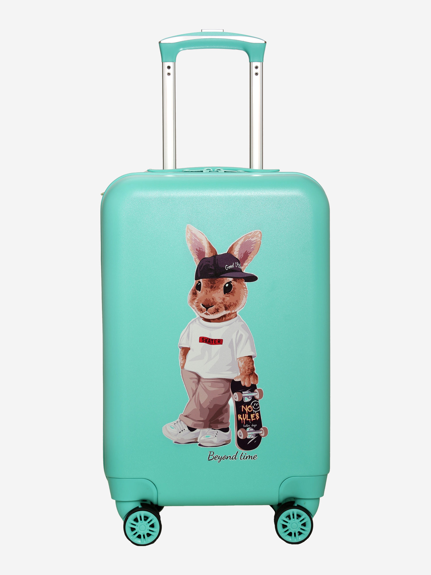 Изображение товара Детский чемодан BEYOND TIME G211 Кролик со скейтом зеленый