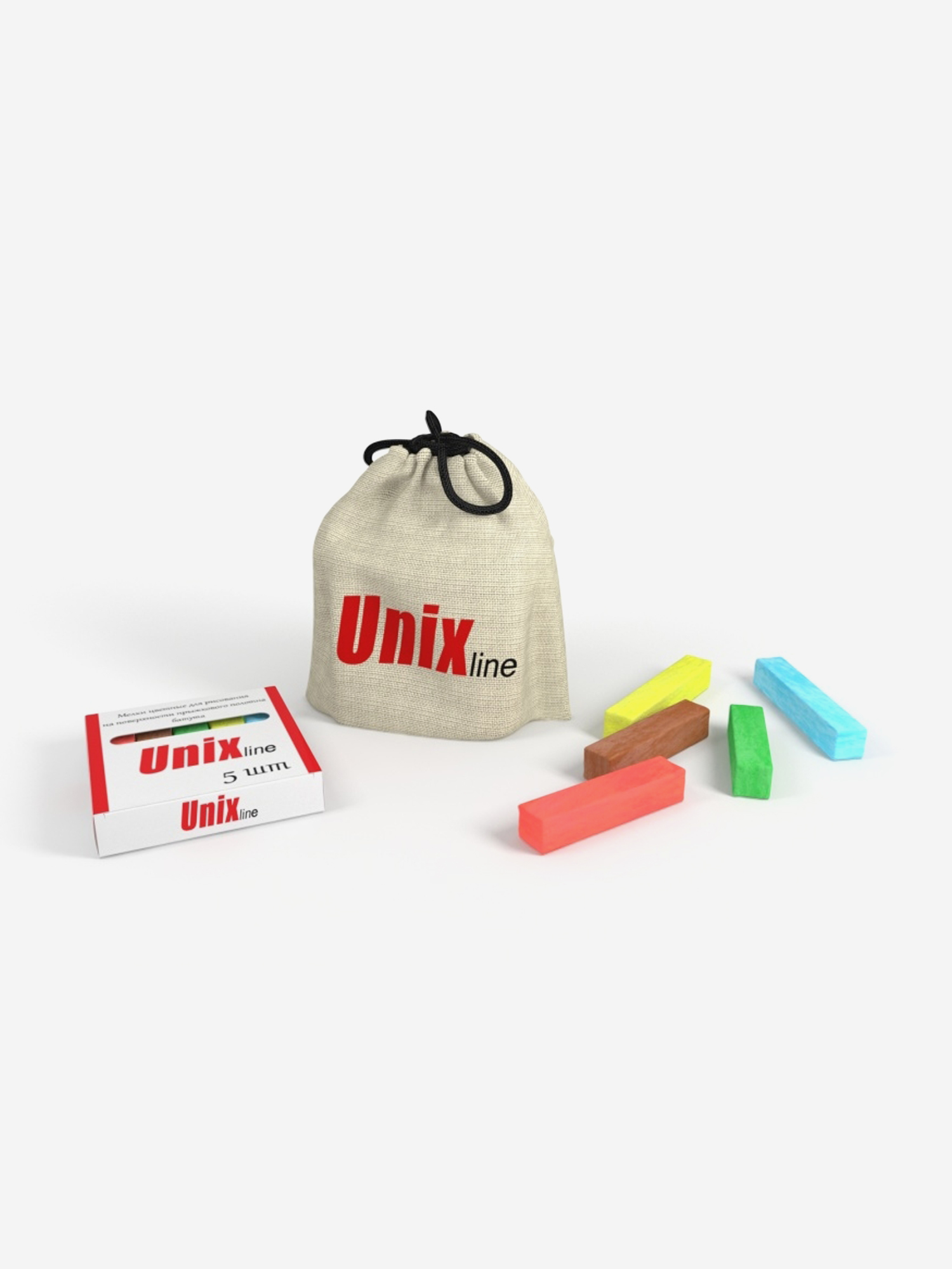 

Мелки для рисования на батуте UNIX Line 5 шт., Мультицвет