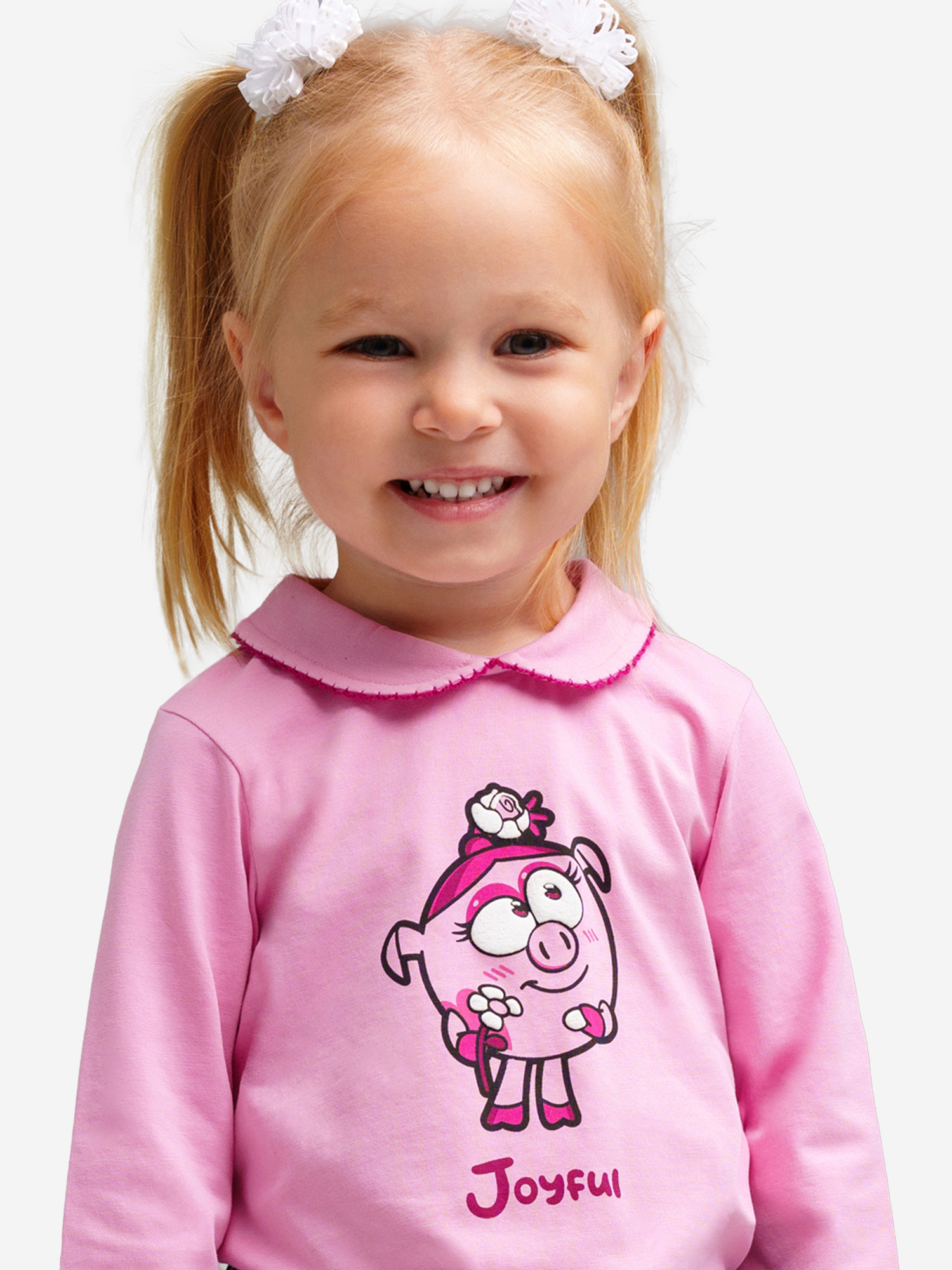 Изображение товара Лонгслив для девочки PlayToday с натуральным материалом всесезонный