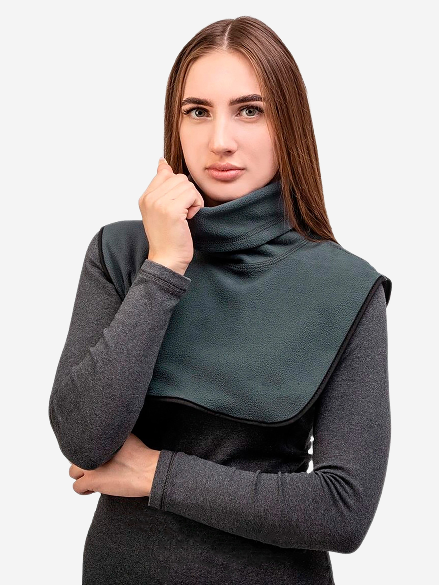 Изображение товара Флисовая манишка Helios для охоты и рыбалки серого цвета