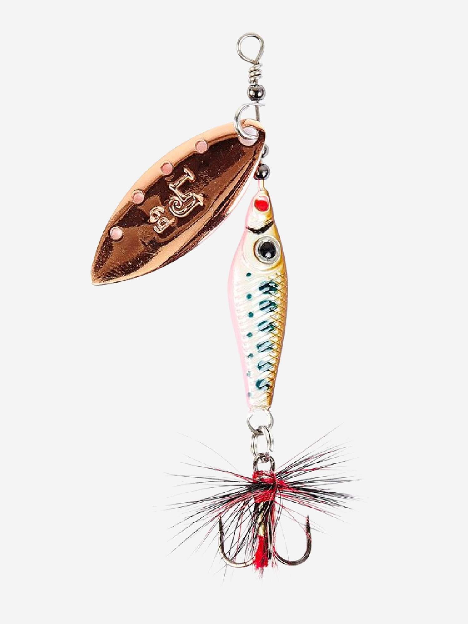 Изображение товара Lucky John TRIAN BLADE LONG 09. 0г - вращающаяся блесна для форели