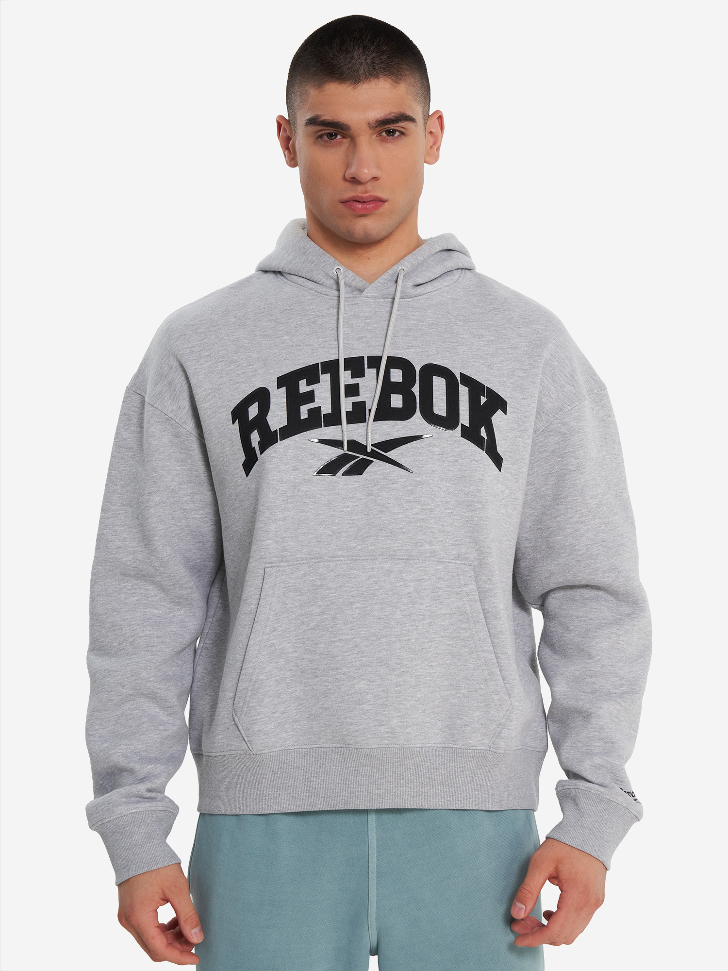 фото Худи мужское reebok colman, серый