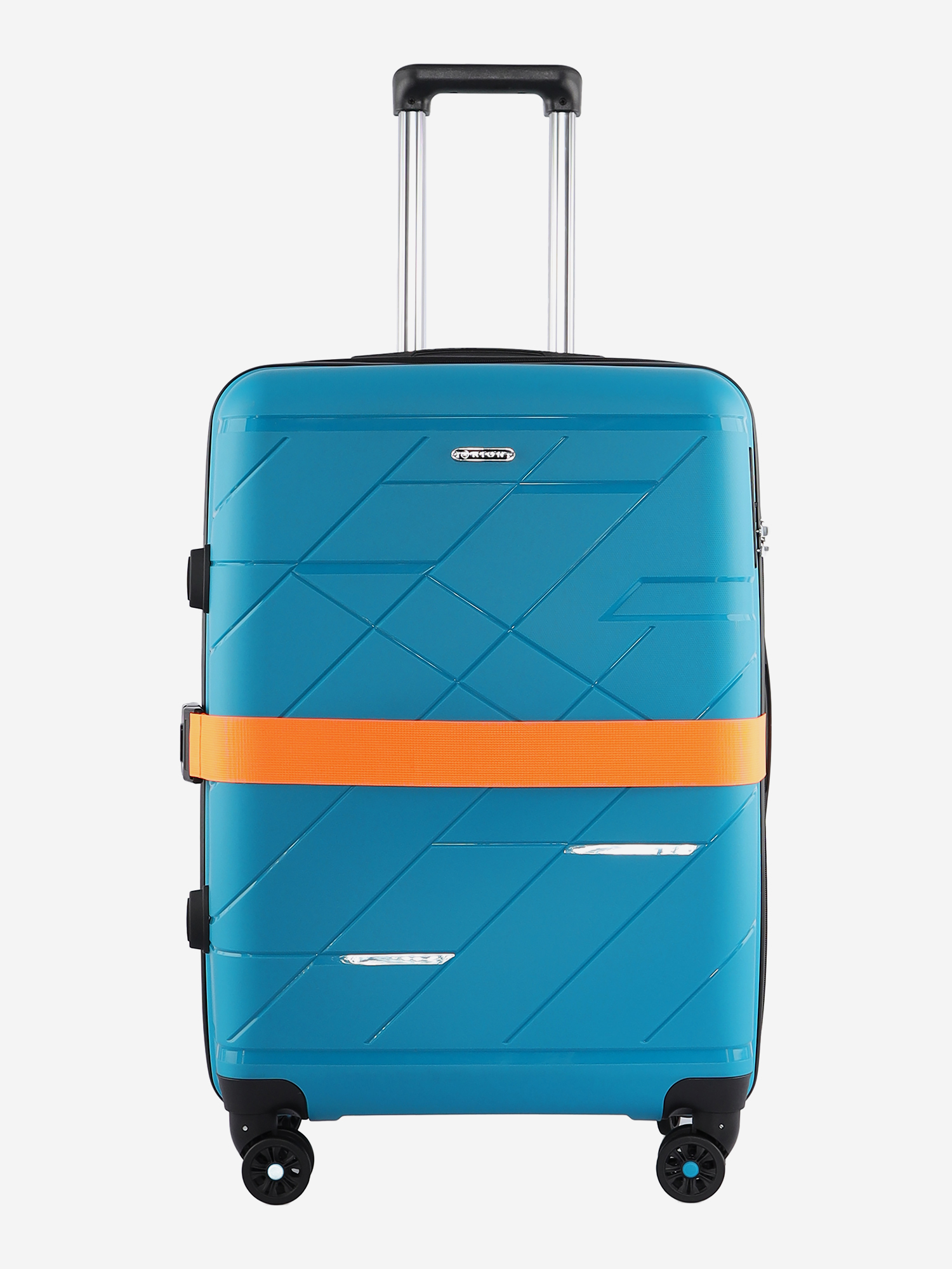 Изображение товара Чемодан Рион+ Морская-волна-с-ремнем средний для активного отдыха