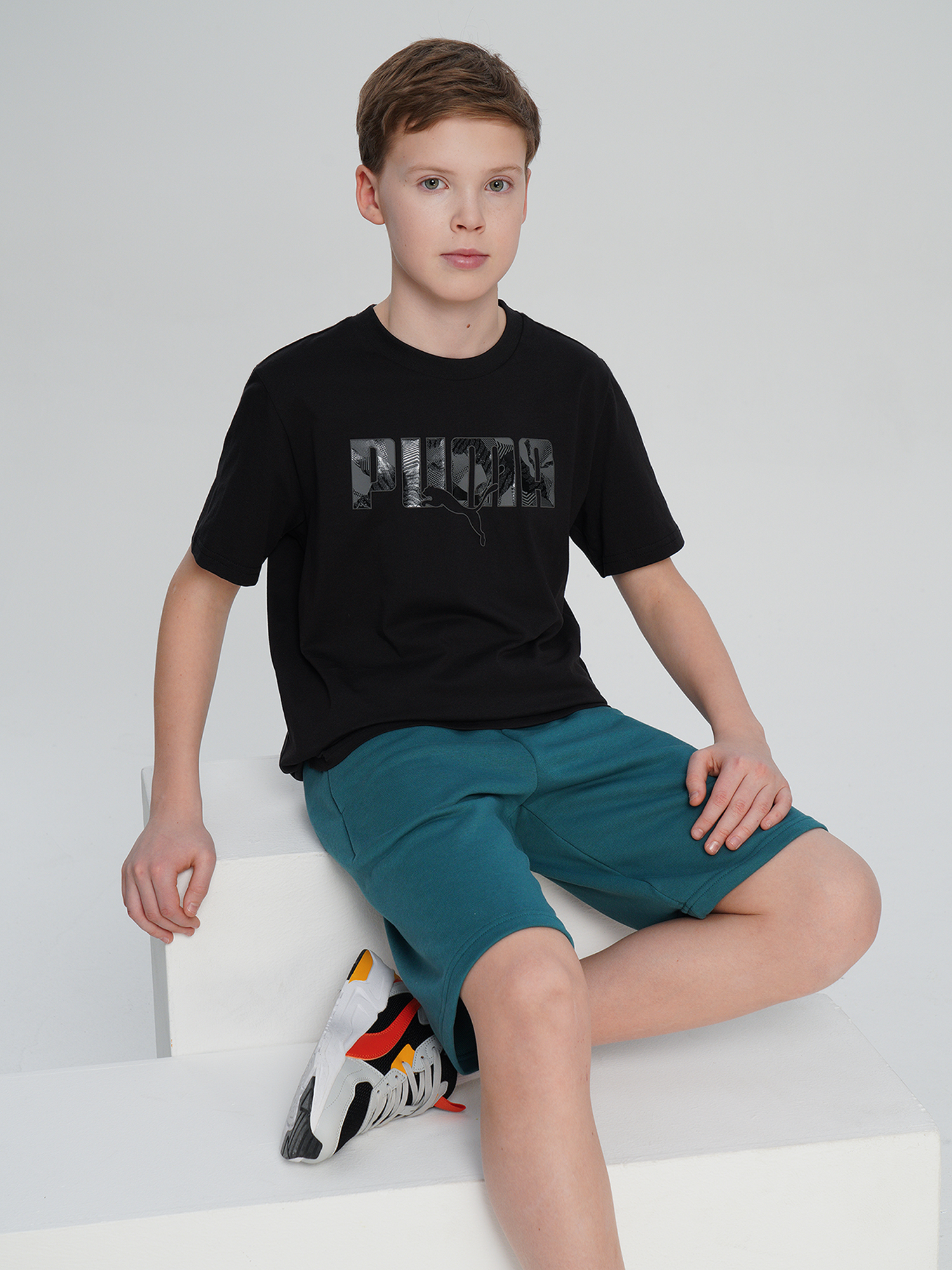 

Футболка для мальчиков PUMA Ess Logo Lab Story 2, Черный