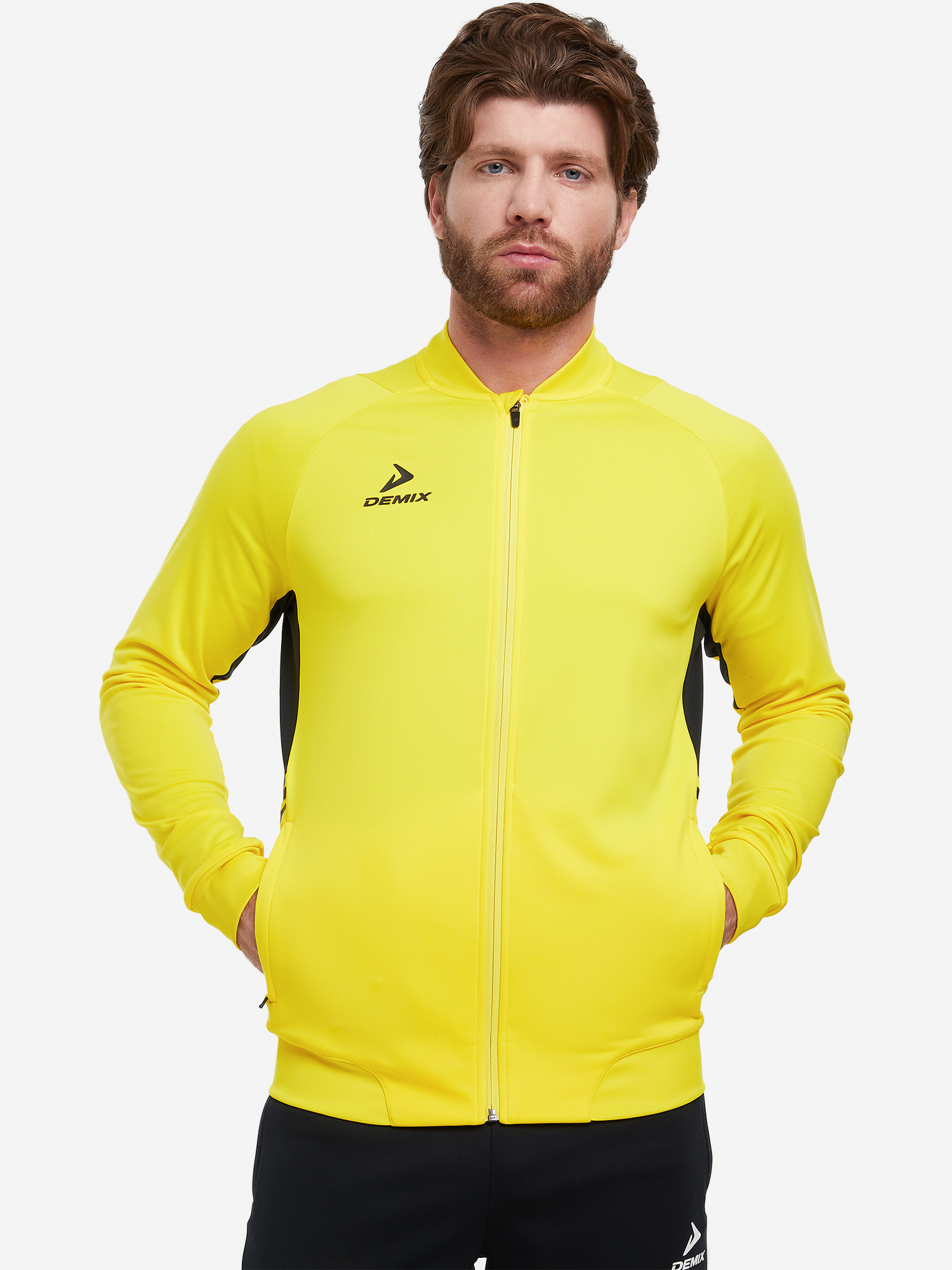 Изображение товара Футбольный джемпер мужской Demix Midfielder горчичный, всесезонный, влаготводящий