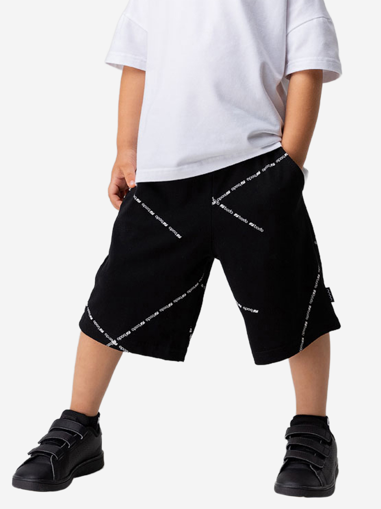 Изображение товара Шорты для мальчиков bodo, Черный/белый