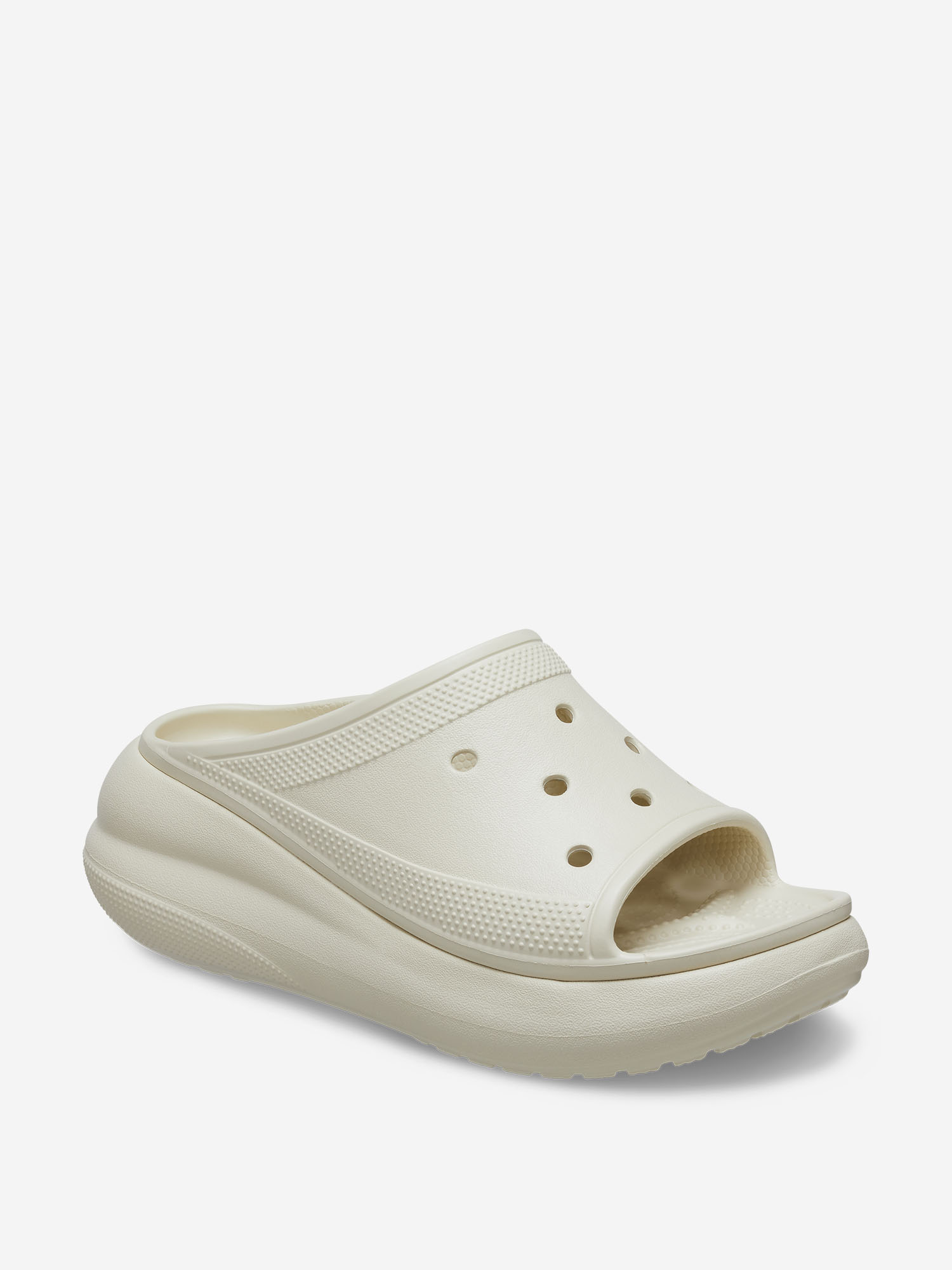 Шлепанцы женские Crocs Crush Slide, Бежевый сандалии crocs classic crush sandal бежевый