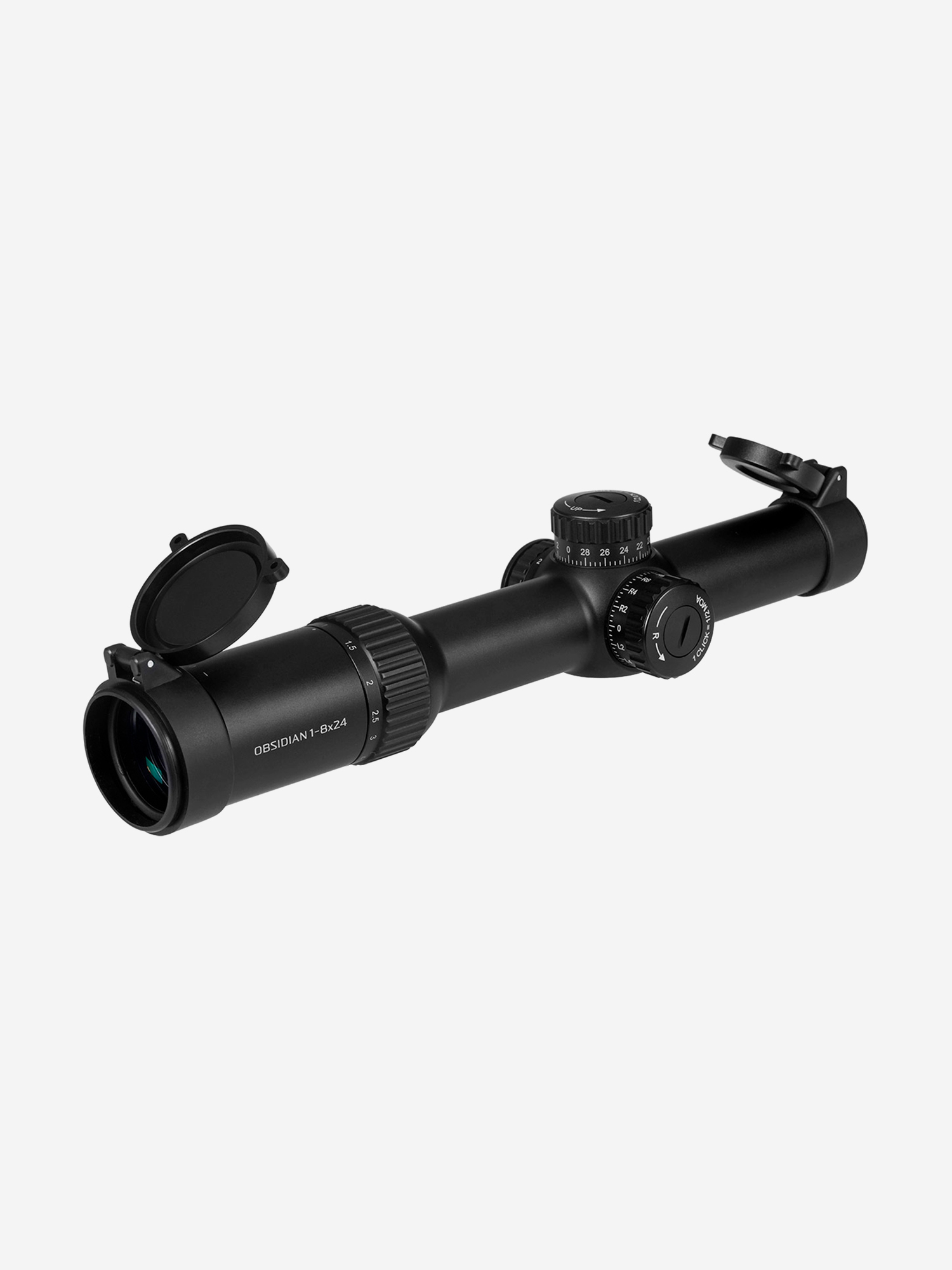

Прицел Gaut Obsidian 1-8x24, сетка X2, оптоволоконная подсветка (точка), 30мм, поправки 1/2 МОА, Черный