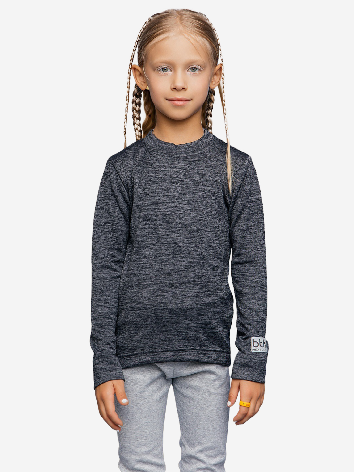 Изображение товара Термобелье верх для девочек batik темно-серый облегчая тепло для малышей