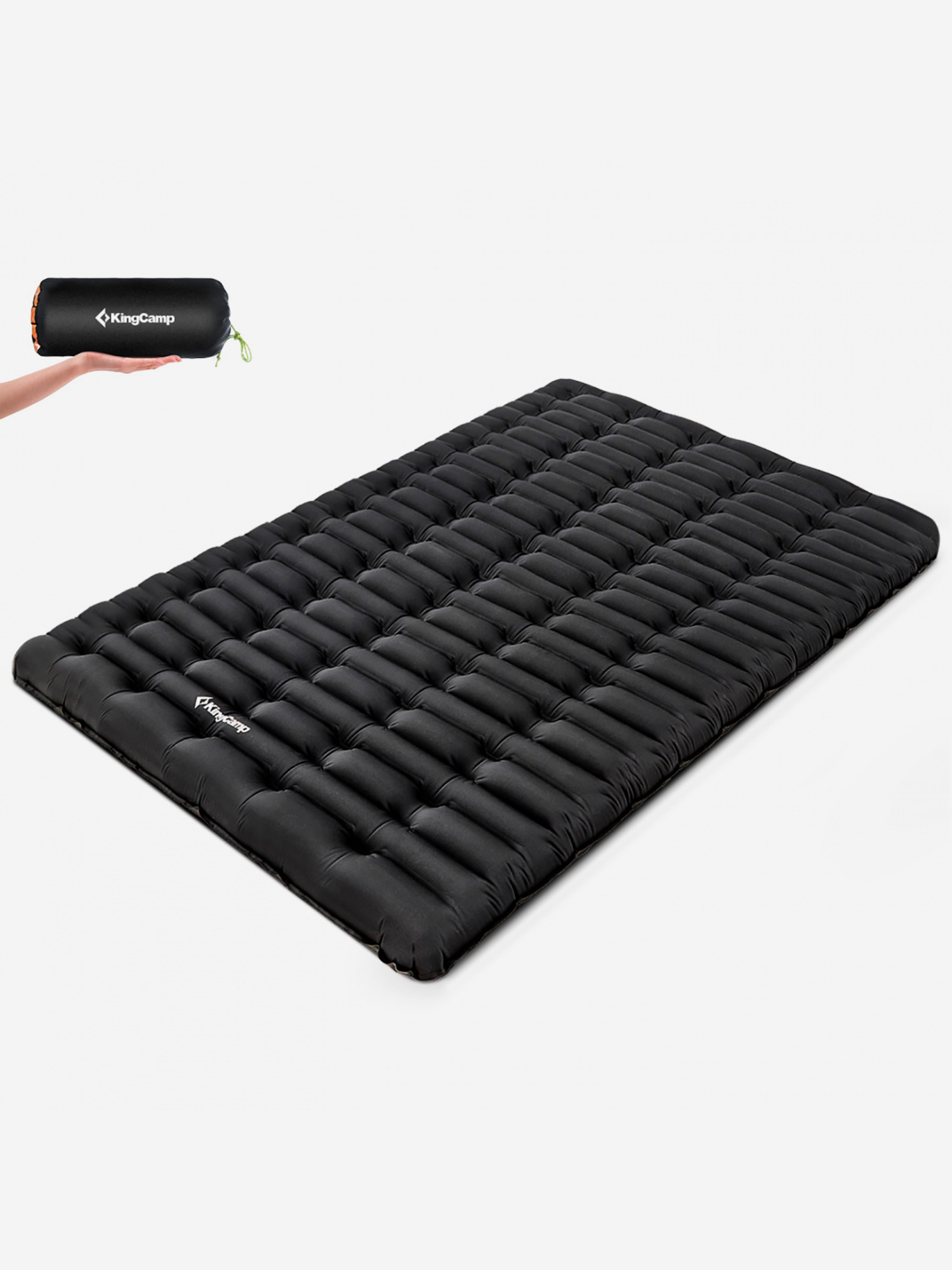 

Коврик надувной KingCamp KM1906 Super Comfort Double, 190х127х10 см, Черный