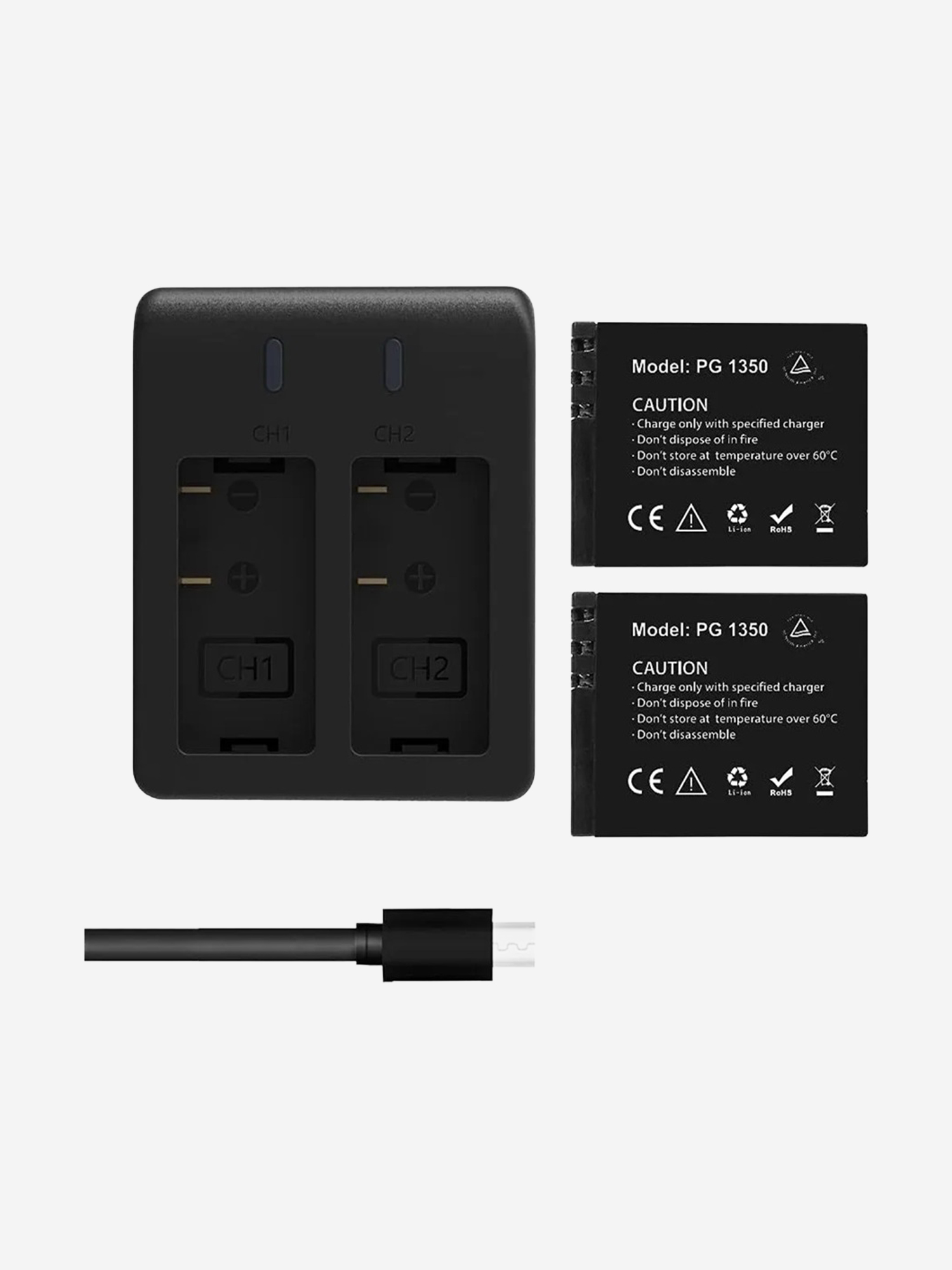 Изображение товара Аккумулятор для экшн-камеры AKASO Brave 7 2700 мАч двойное зарядное устройство Изображение товара Аккумулятор для экшн-камеры AKASO Brave 7 2700 мАч двойное зарядное устройство
