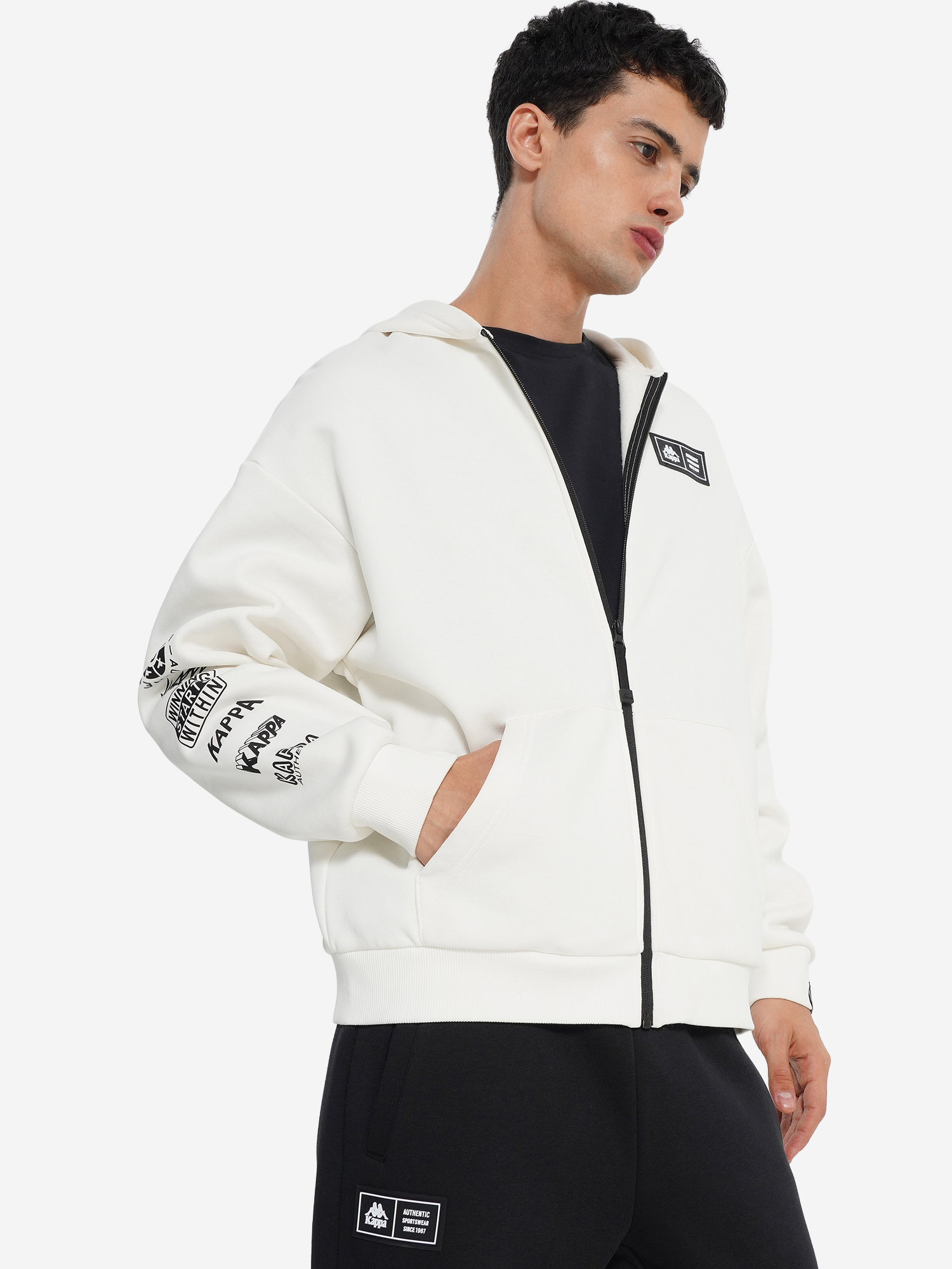 

Толстовка мужская оверсайз Kappa, Бежевый