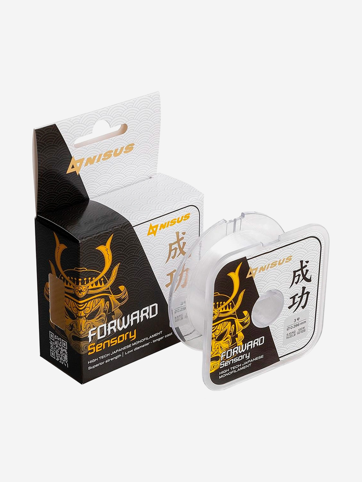 Изображение товара Леска для рыбалки Nisus FORWARD Sensory Nylon Transparent 0,286mm (N-FS-0286-100) 10 штук по 100 м