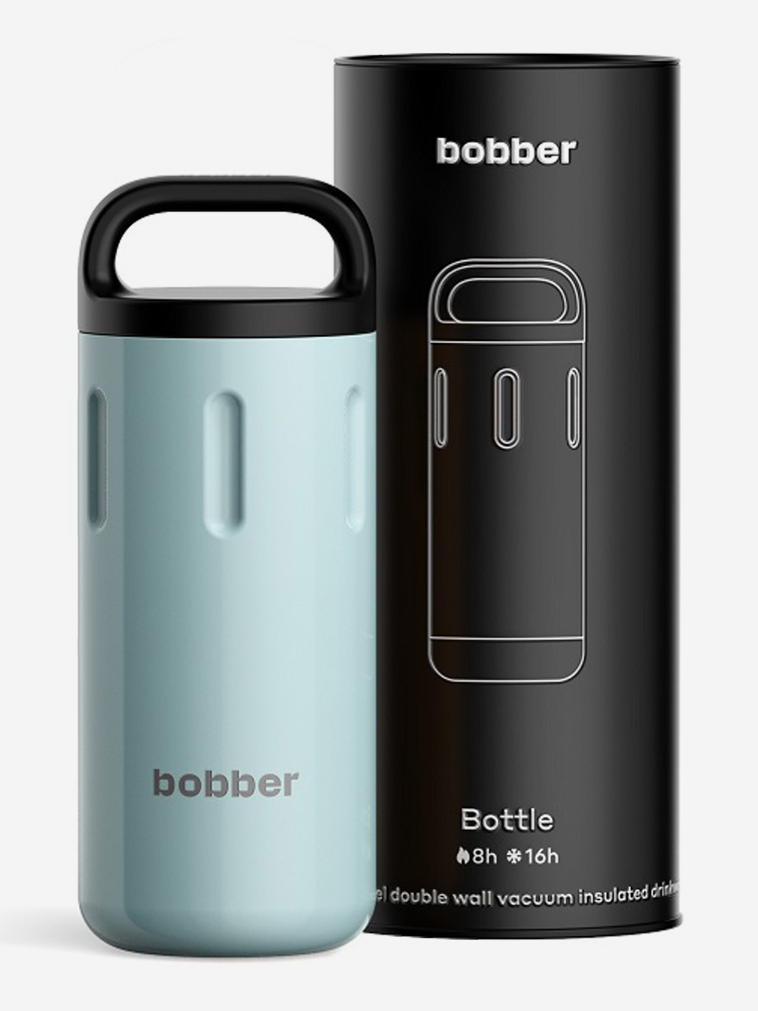 

Термокружка BOBBER Bottle с ручкой 590 мл, тепло до 8 часов, голубой, Голубой
