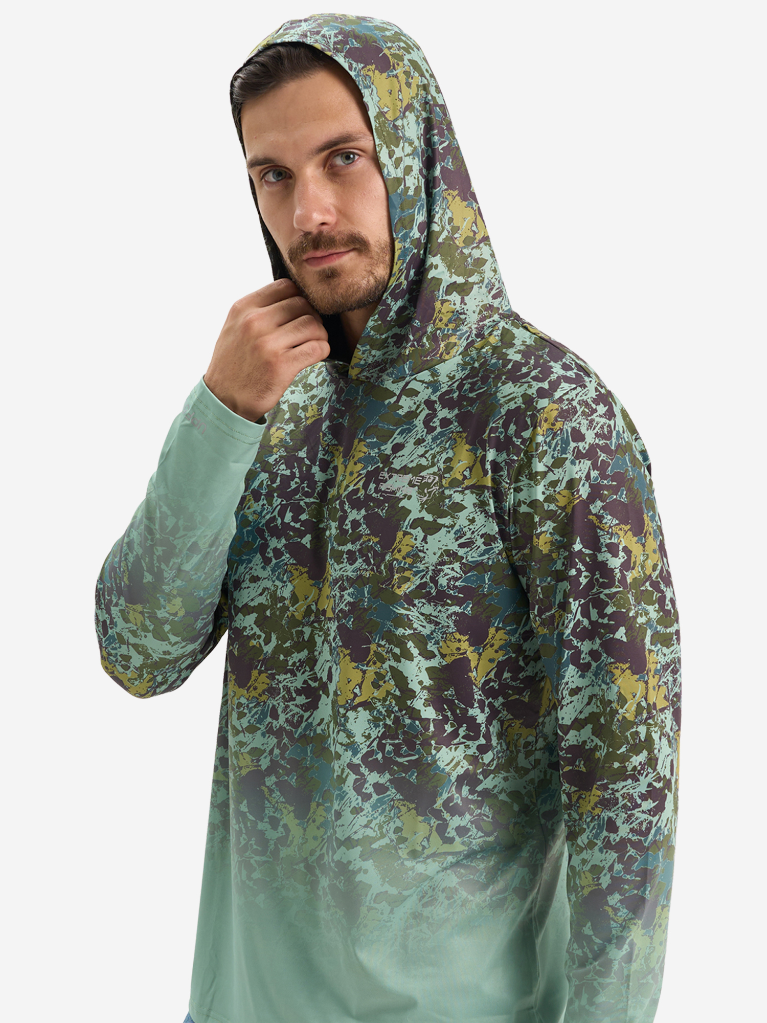 Изображение товара Лонгслив мужской Extreme Fishing ADD-G706H для рыбалки, с капюшоном, UPF50+ с защитой от насекомых