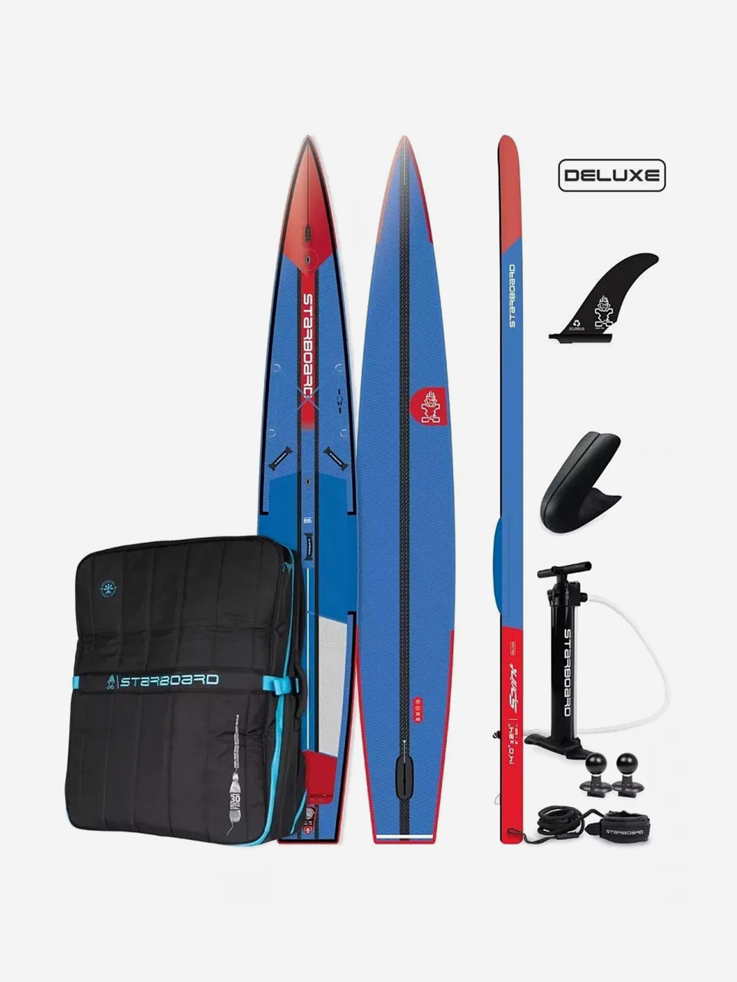 

Сапборд надувной двухслойный Starboard Sprint Deluxe 14.0x24x6, , Синий