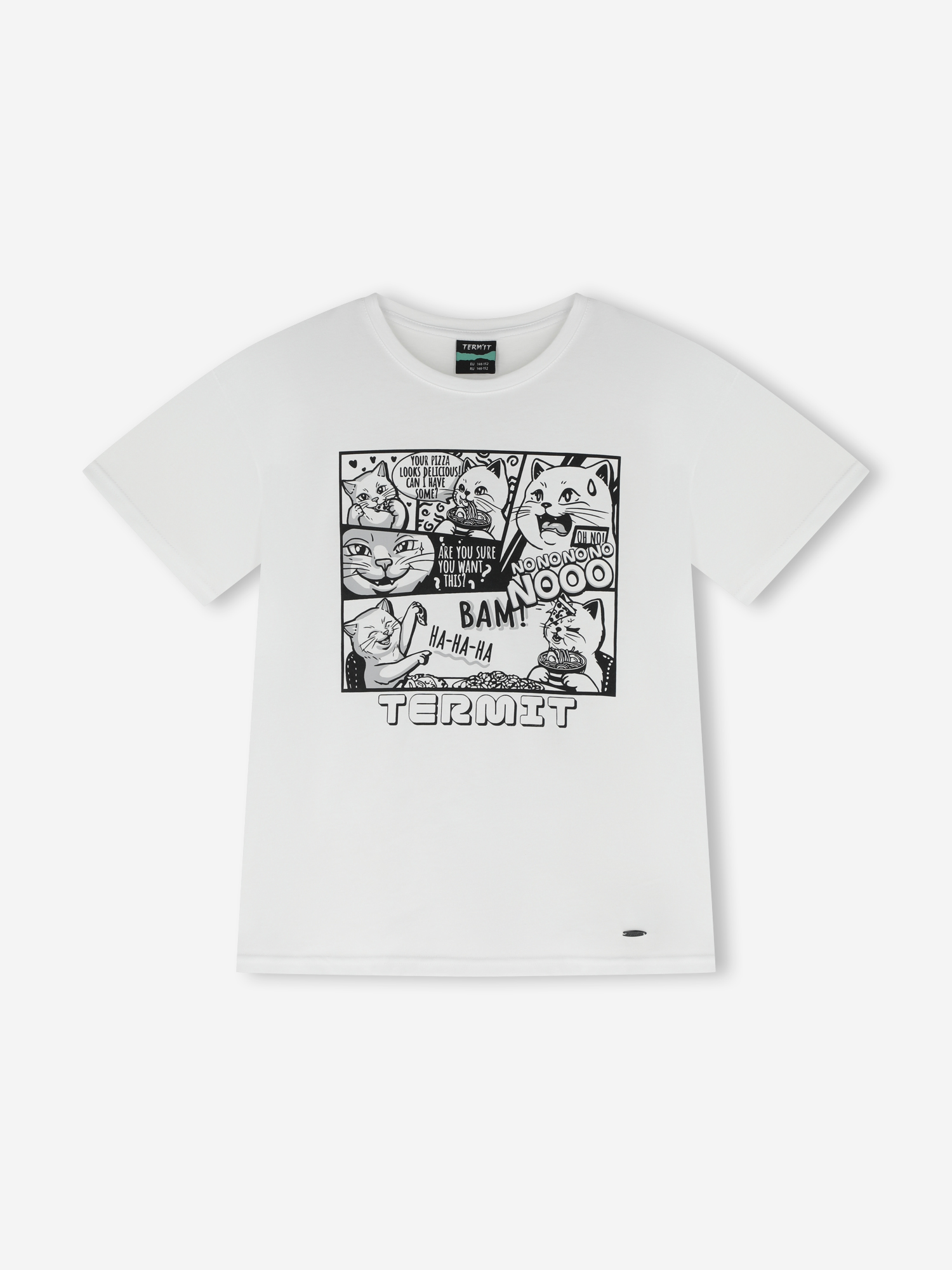 Футболка Termit для девочек, белый, арт. 143017TRT-00