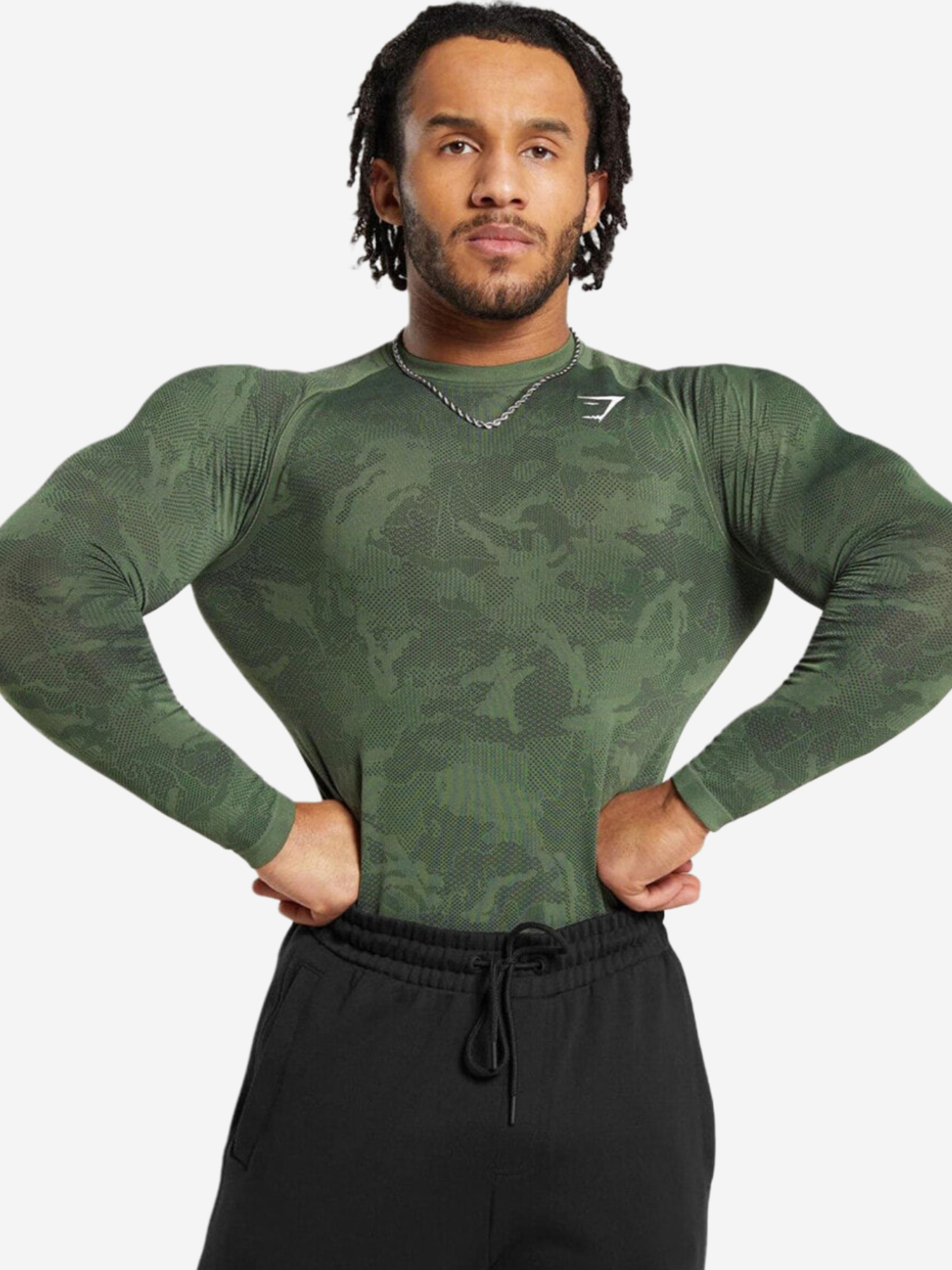 Изображение товара Мужской спортивный лонгслив GYMSHARK с принтом для фитнеса и активного образа жизни Изображение товара Мужской спортивный лонгслив GYMSHARK с принтом для фитнеса и активного образа жизни