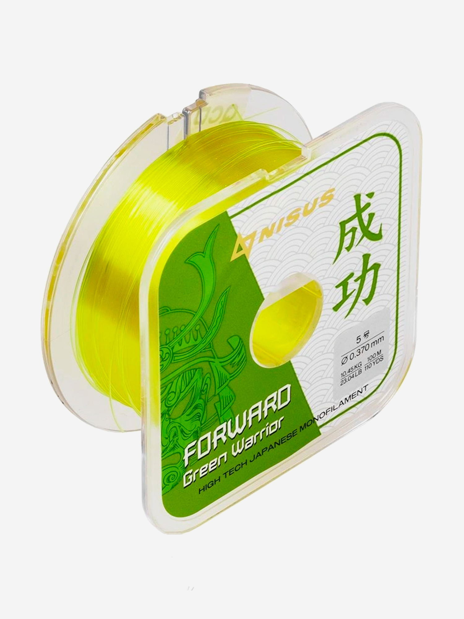 Изображение товара Леска для рыбалки Nisus FORWARD Green Warrior Nylon 0,370mm (N-FGW-0370-100) 10 штук по 100 м