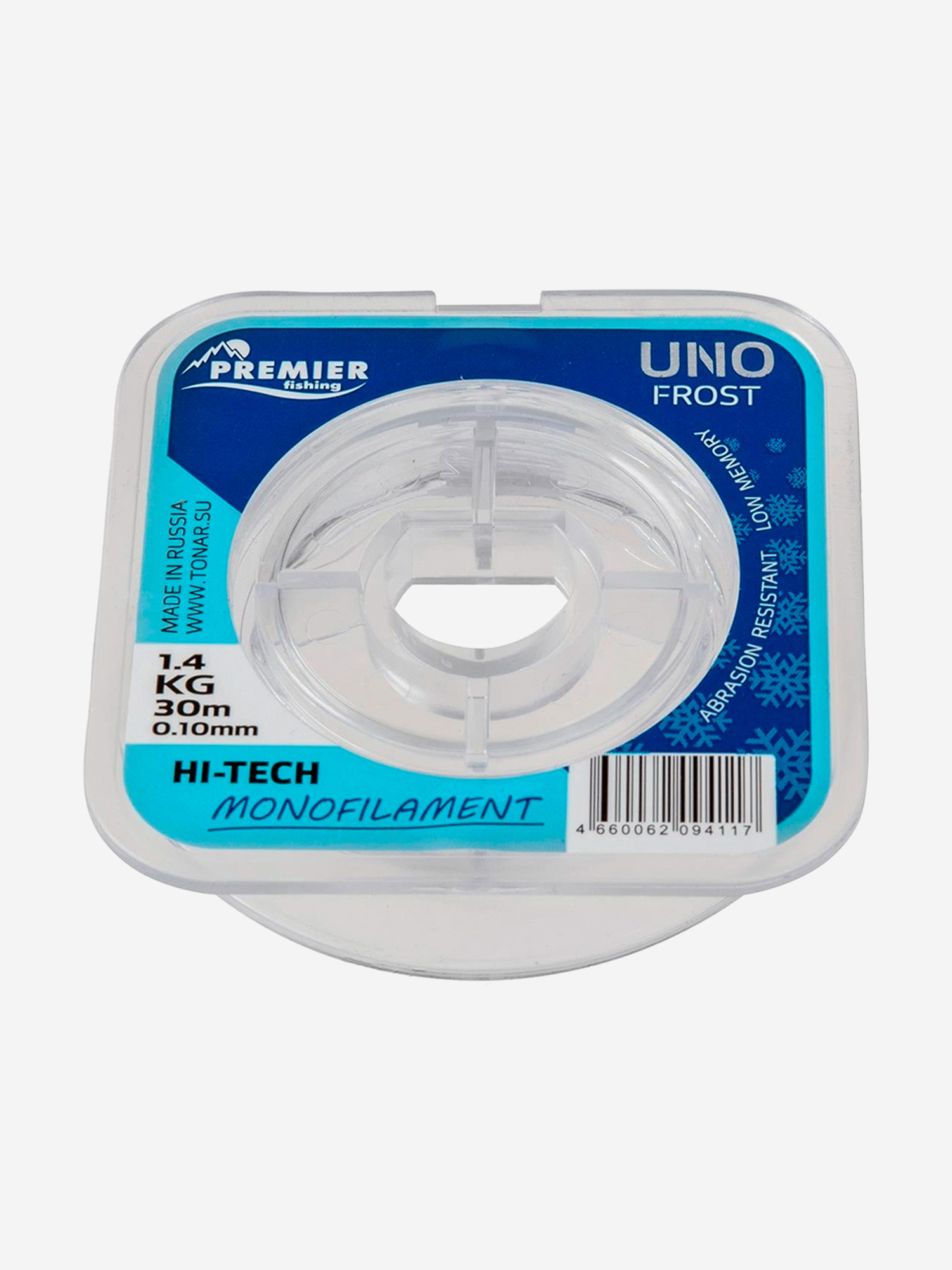 

Леска для рыбалки Premier Fishing UNO FROST Nylon 0,10мм, 30м, 1,4кг, прозрачный, Серый
