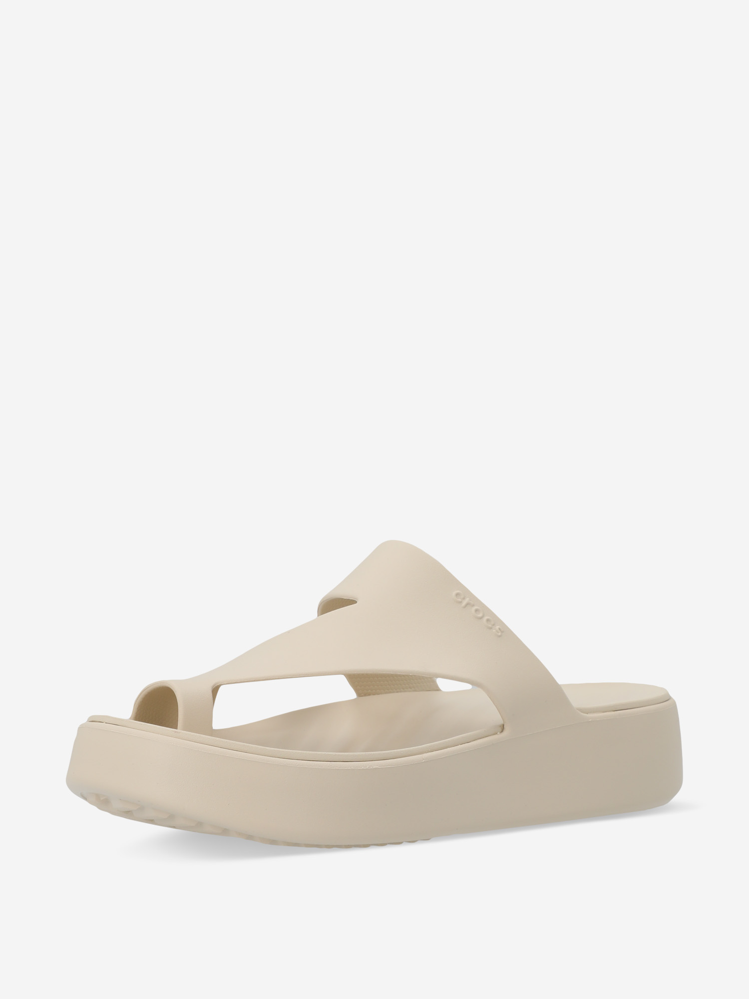 

Шлепанцы женские Crocs Getaway Platform Toe Loop, Бежевый