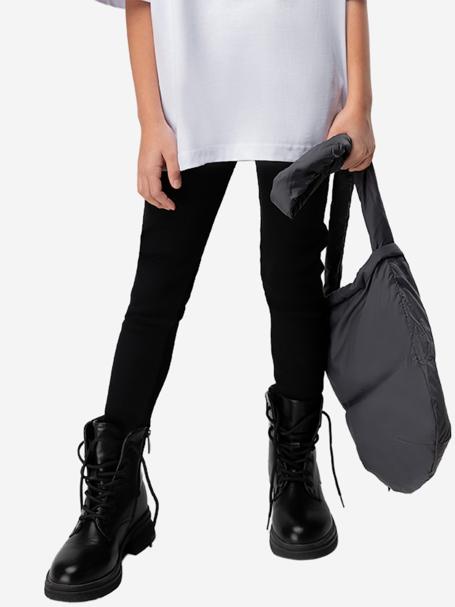 Изображение товара Спортивные легинсы для девочек bodo черный для активного отдыха и прогулок