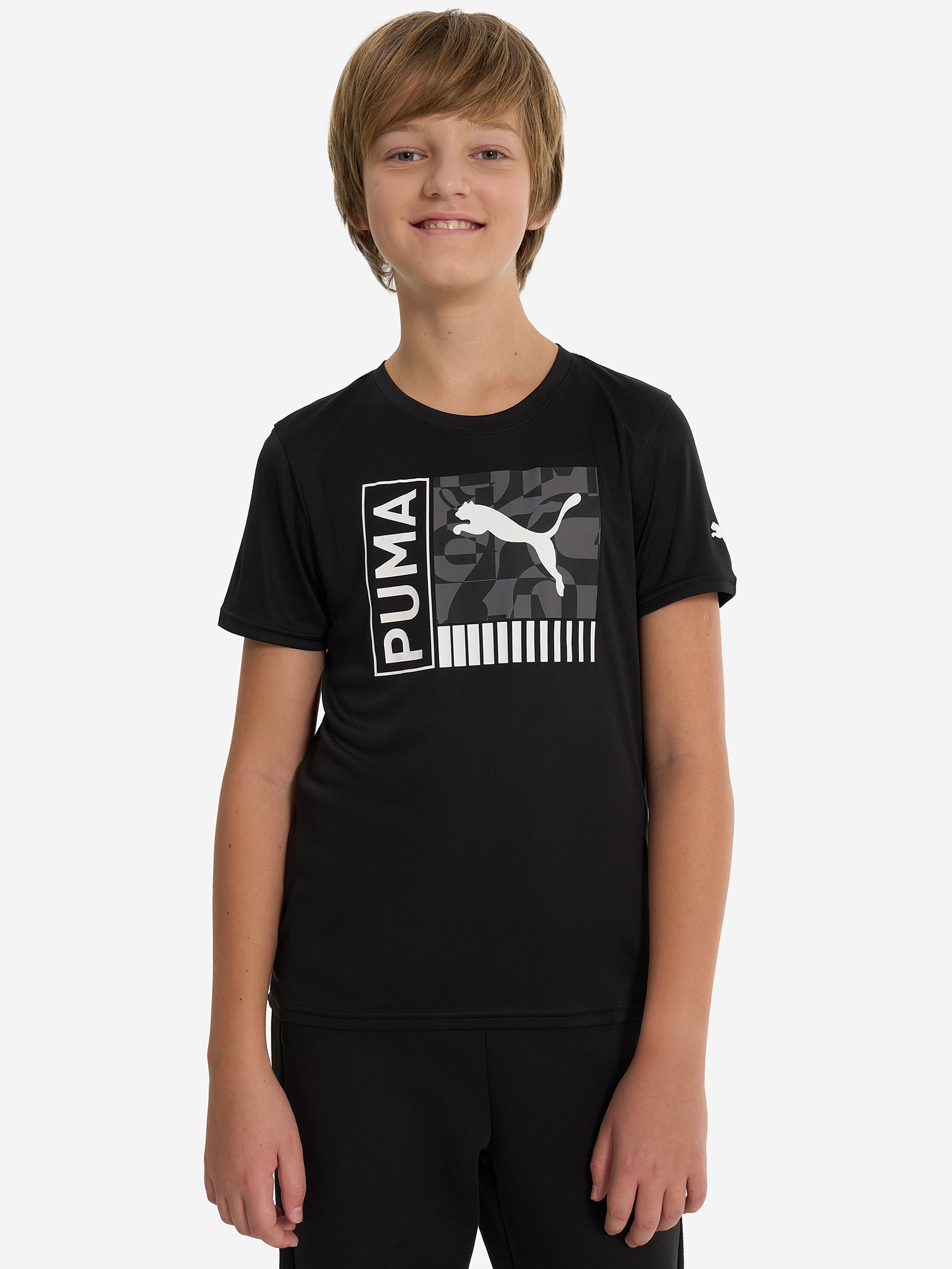 фото Футболка для мальчиков puma fit, черный